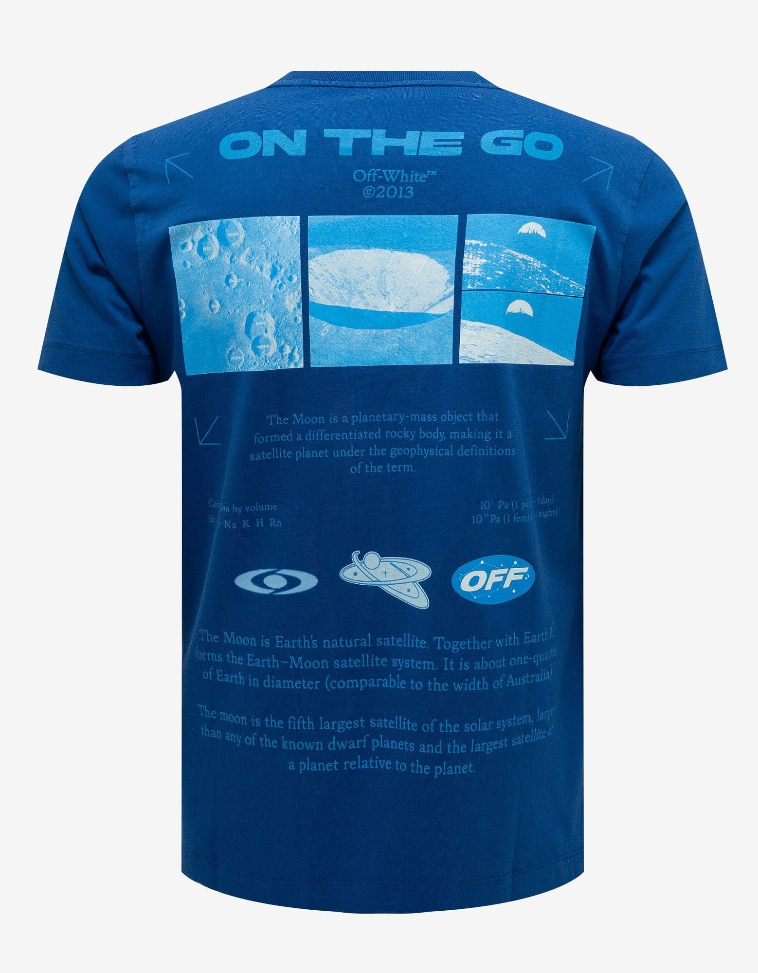 Off-White Blue On The Go Moon Slim T-Shirt Size US XL / EU 56 / 4 - 3 Thumbnail