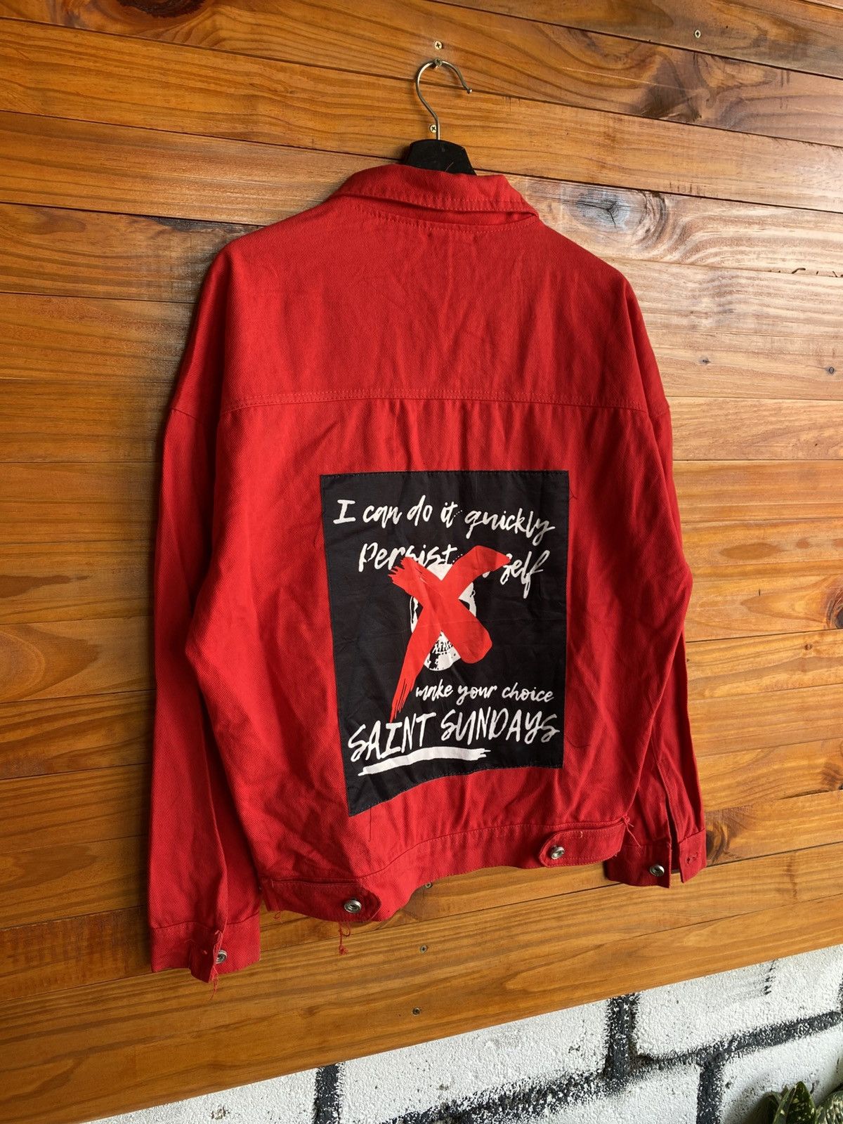 Japanese Brand Vintage IT Sports Wear Red Work Jacket Saint Sundays Graphic Size US M / EU 48-50 / 2 - 5 Thumbnail
