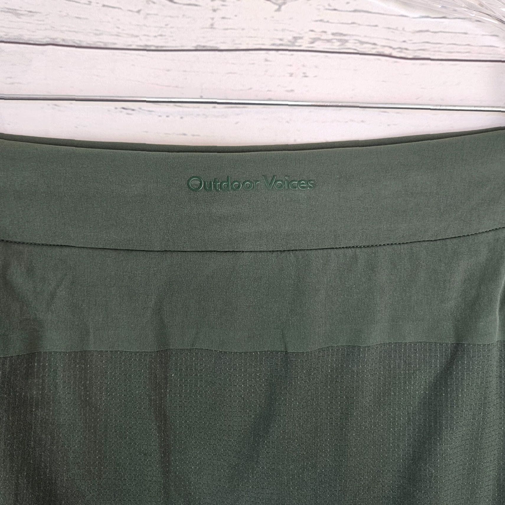 Outdoor Voices VINTAGE Outdoor Voices Womens The Exercise Skort Sz Large Green Pull On Zip Pocket Size ONE SIZE - 3 Thumbnail