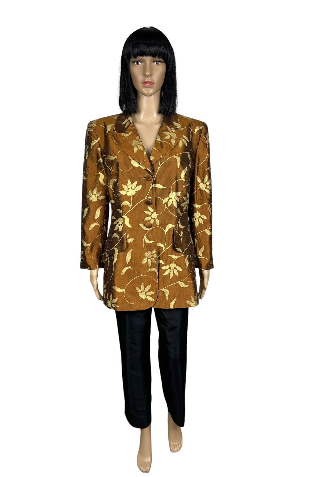 Escada × Vintage Escada Margaretha Ley Silk Blazer Floral Printed size 42 Size M / US 6-8 / IT 42-44 - 2 Thumbnail
