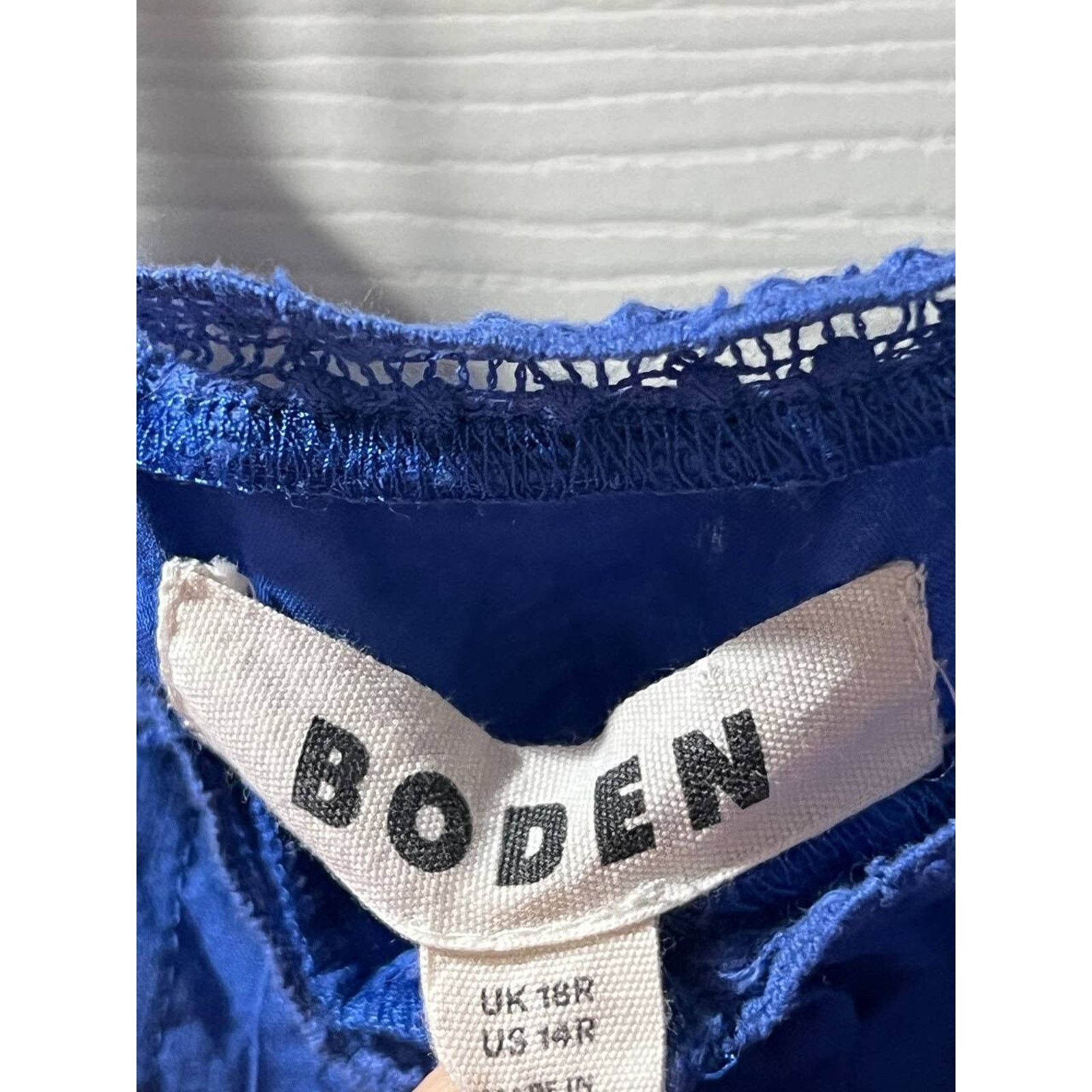 Boden Boden Women Tiered Trim Midi Dress Button cotton 14 A000070 Size XL / US 12-14 / IT 48-50 - 7 Thumbnail