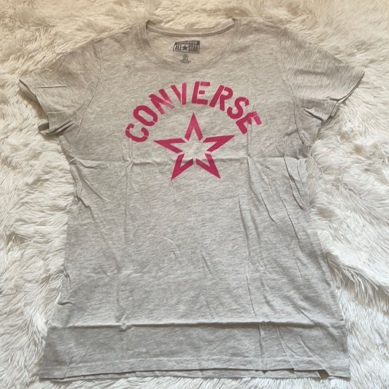 Converse Converse Grey/Pink Size:Large T-Shirt Size L / US 10 / IT 46 - 1 Thumbnail