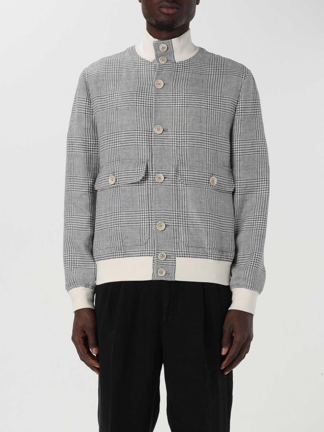 image of Brunello Cucinelli Jacket Men Grey (Size Medium)