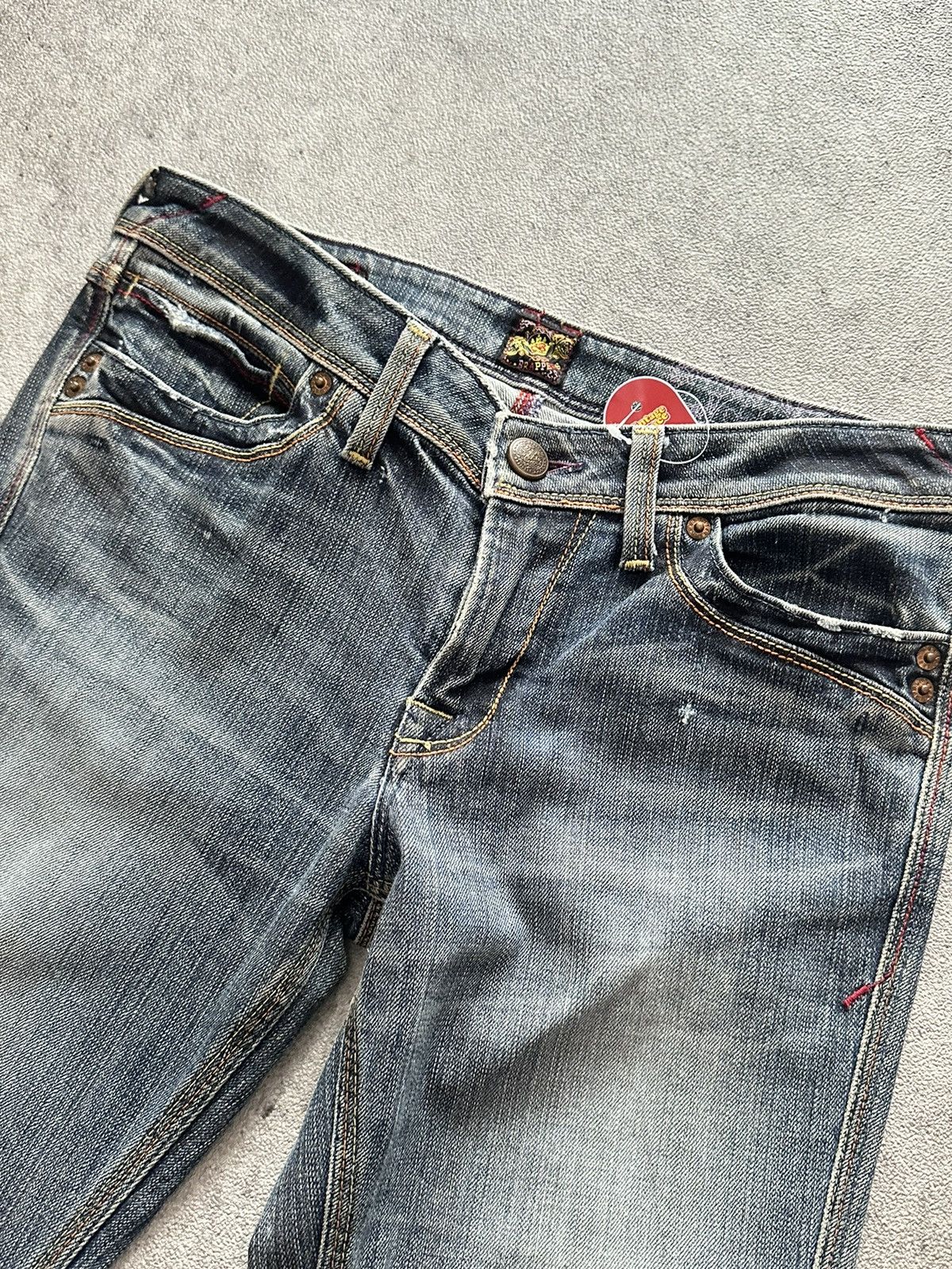 Tornado Mart 90s Japanese Brappers Flared Washed Denim Jeans Lgb Size US 29 - 5 Thumbnail