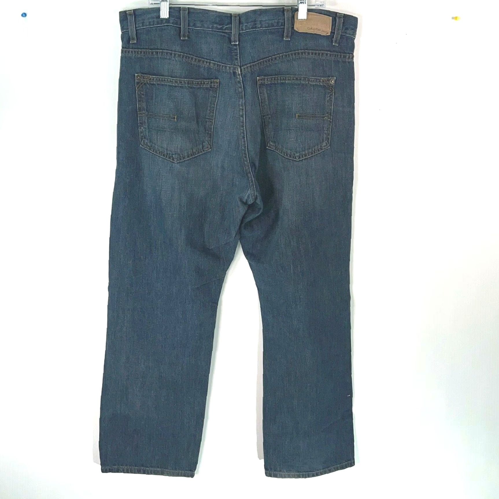 Calvin Klein Calvin Klein Jeans Mens Straight Denim 36X30 Blue Mid Rise Stretch 5-Pocket Jeans Mens Regular Size 36X30 Size US 38 / EU 54 - 2 Thumbnail