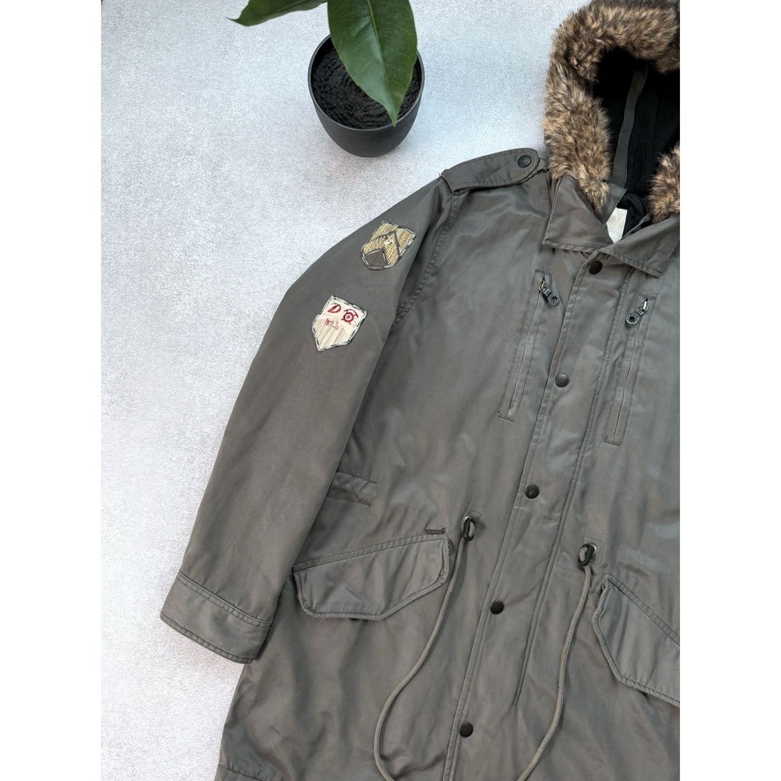 Diesel Diesel Parka Jacket Men’s Military Alaska Style Faux Fur Hood Green L XXL? Size US L / EU 52-54 / 3 - 3 Thumbnail