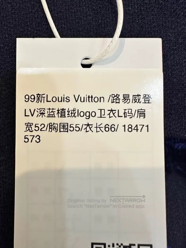 Louis Vuitton Louis Vuitton Dark blue flocked logo sweatshirt Size US L / EU 52-54 / 3 - 5 Thumbnail