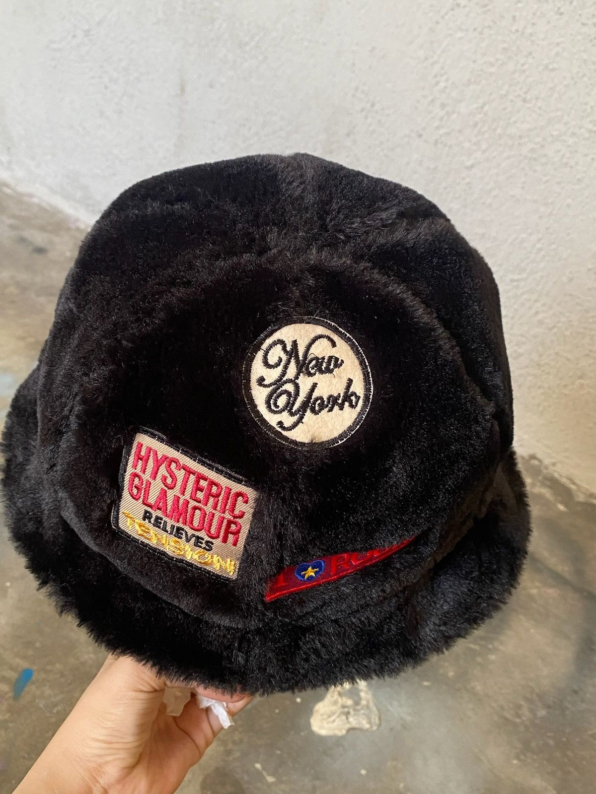 Hysteric Glamour Hysteric Glamour Faux Fur Bucket Hat Patches Tension Size ONE SIZE - 2 Thumbnail