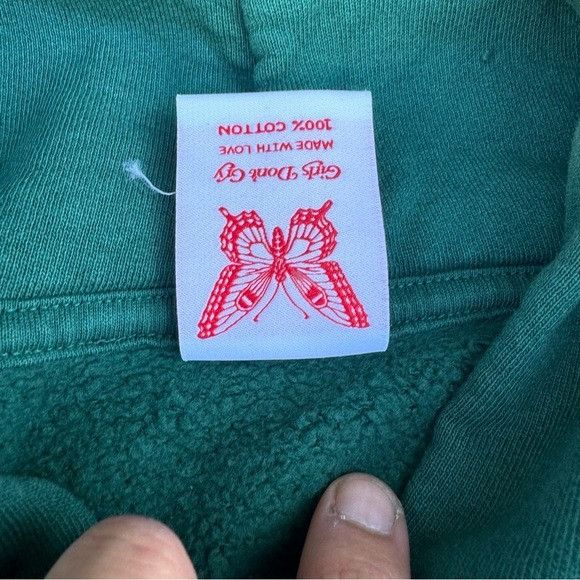 Designer × Girls Don't Cry NEW GIRLS DON’T CRY GREEN LOGO HOODIE SZ EXTRA LARGE XL Size US XL / EU 56 / 4 - 8 Thumbnail