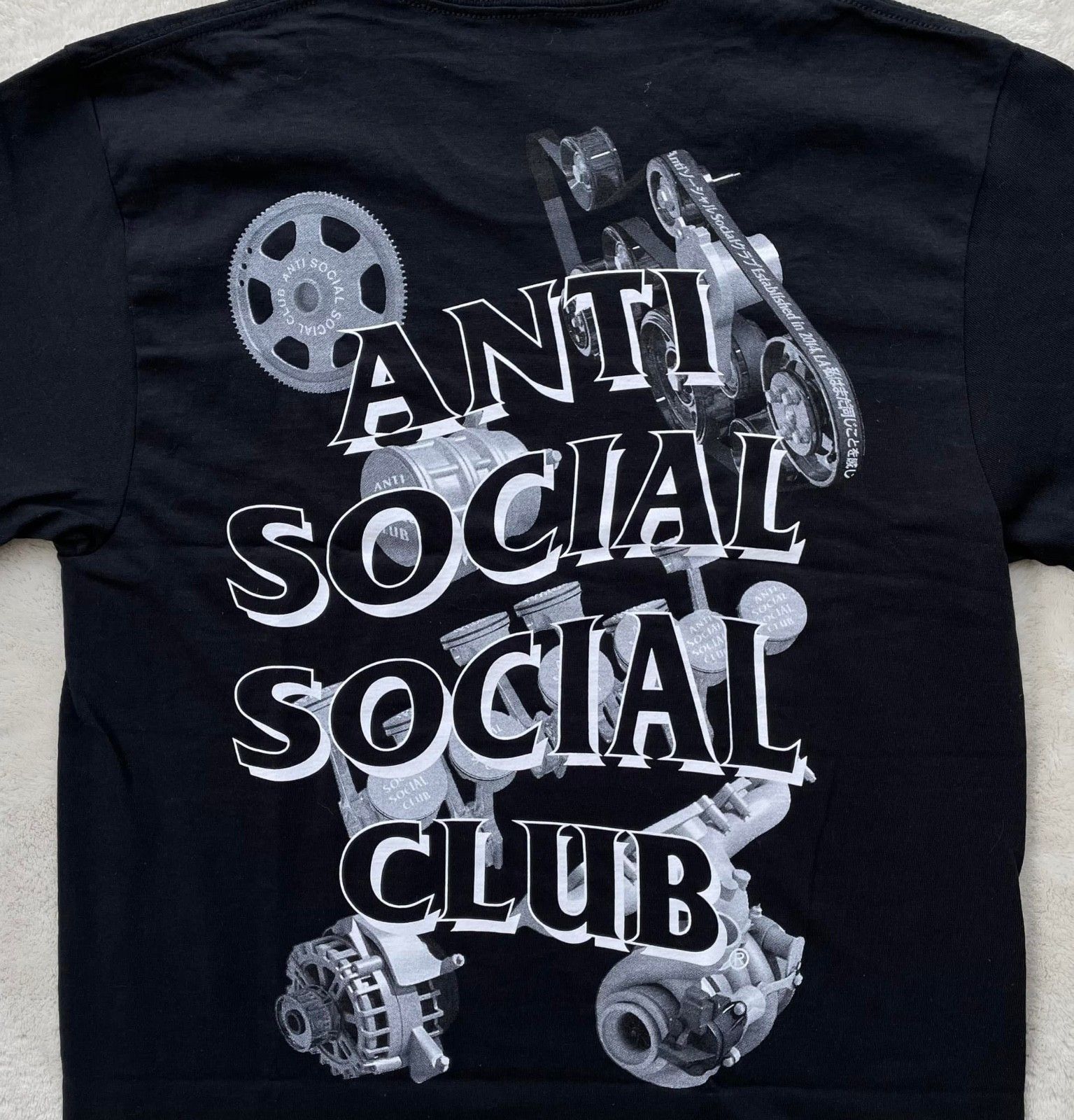 Anti Social Social Club Anti Social Club Black Chop Suey Engine Tee - Medium Size US M / EU 48-50 / 2 - 3 Thumbnail