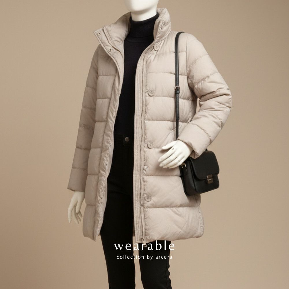 Uniqlo UNIQLO Beige Down Puffer Coat Size S / US 4 / IT 40 - 2 Thumbnail