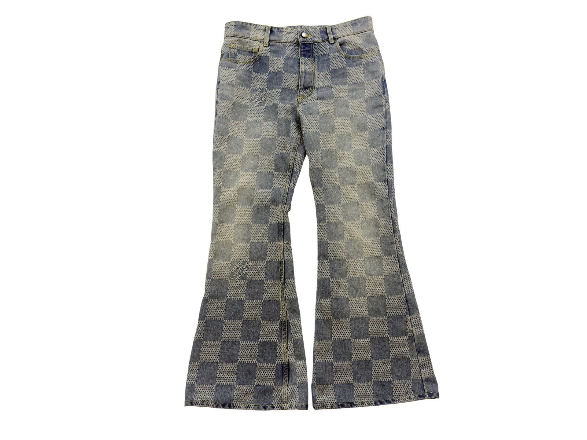 Louis Vuitton Louis Vuitton Checkerboard Flare Jeans Size US 32 / EU 48 - 1 Thumbnail