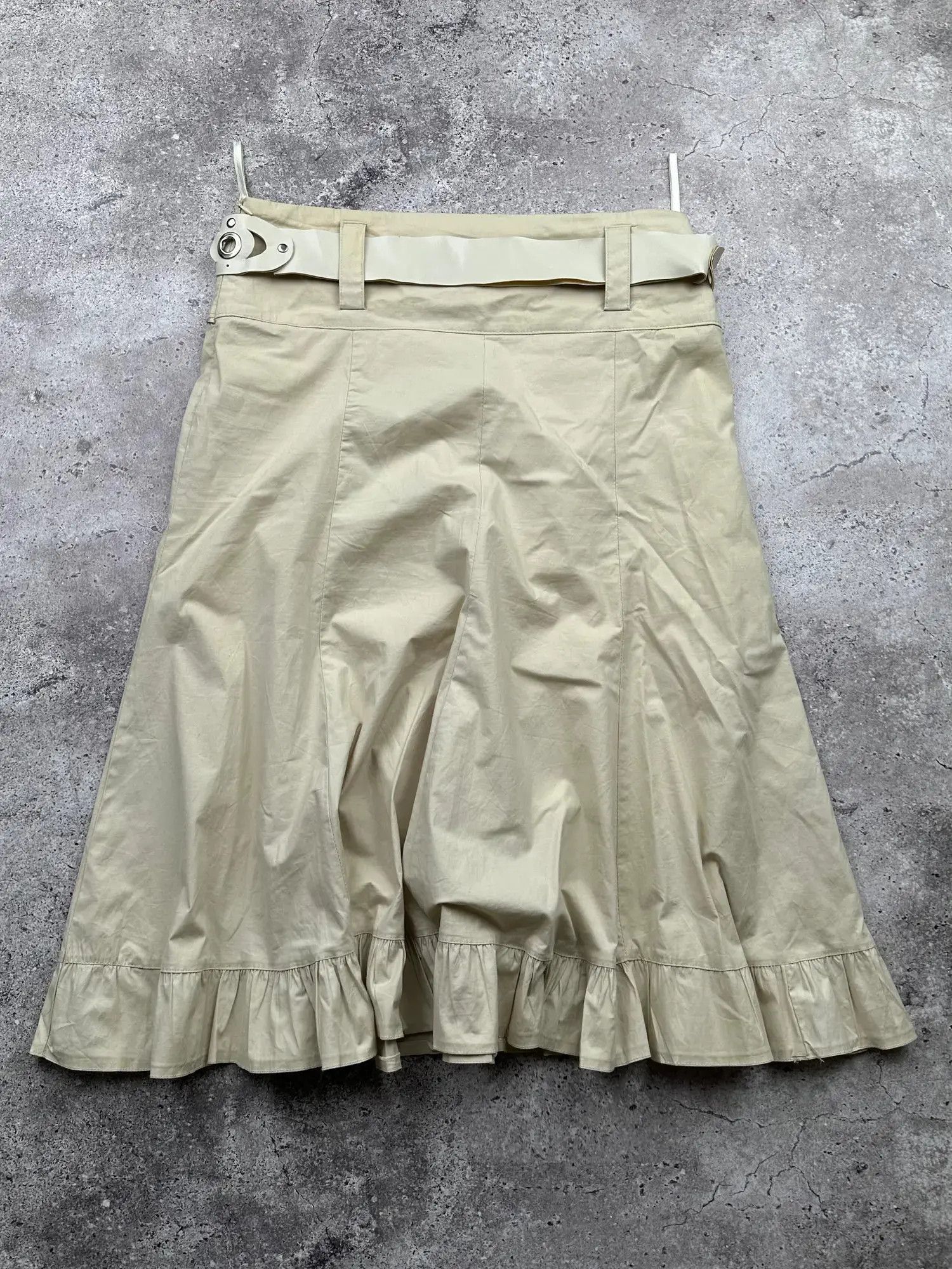 Japanese Brand Vintage Cargo Flare Skirt With Belt C330(V133) Size 32" / US 10 / IT 46 - 6 Thumbnail