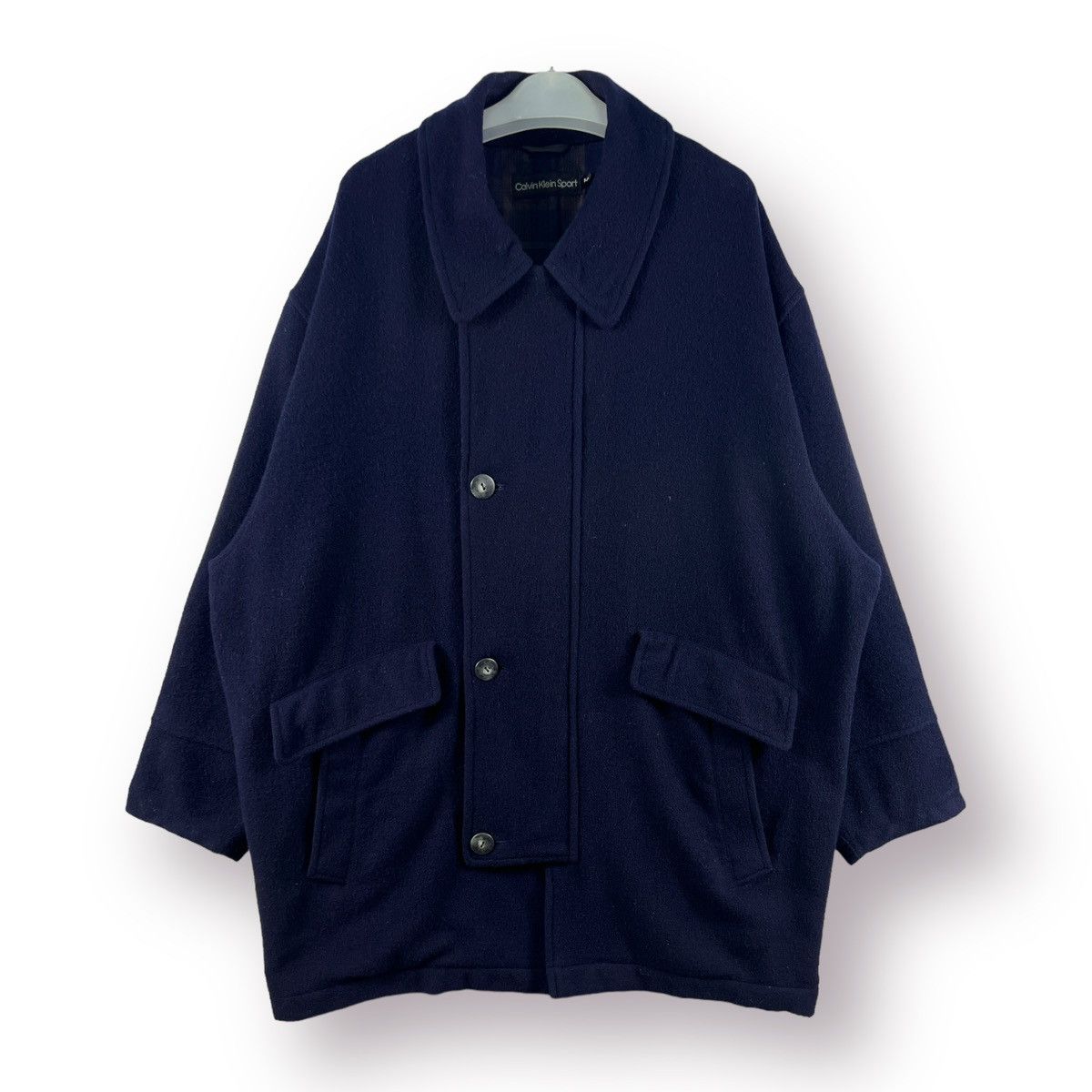 Calvin Klein 🔥 Vintage Calvin Klein Sport Wool Over Coat - M Size US M / EU 48-50 / 2 - 1 Thumbnail