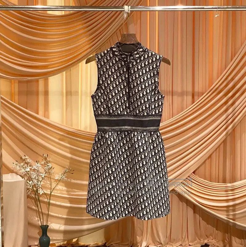 Dior Dior Color-Block Cotton Blend Dress . Size M / US 6-8 / IT 42-44 - 1 Thumbnail