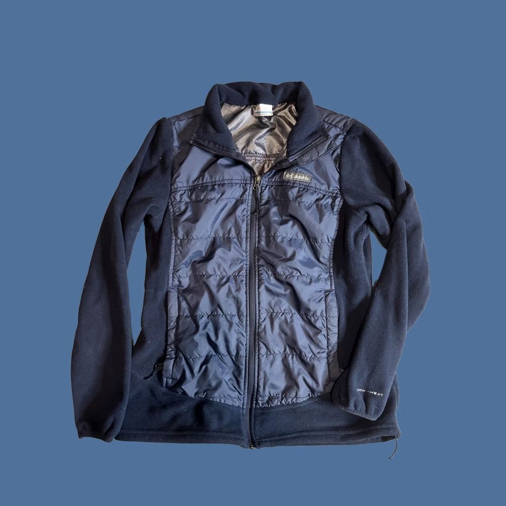 Vintage Columbia Jacket Womens Medium Blue Omni-Heat Fleece Quilted Insulated Full Zip Size M / US 6-8 / IT 42-44 - 1 Thumbnail