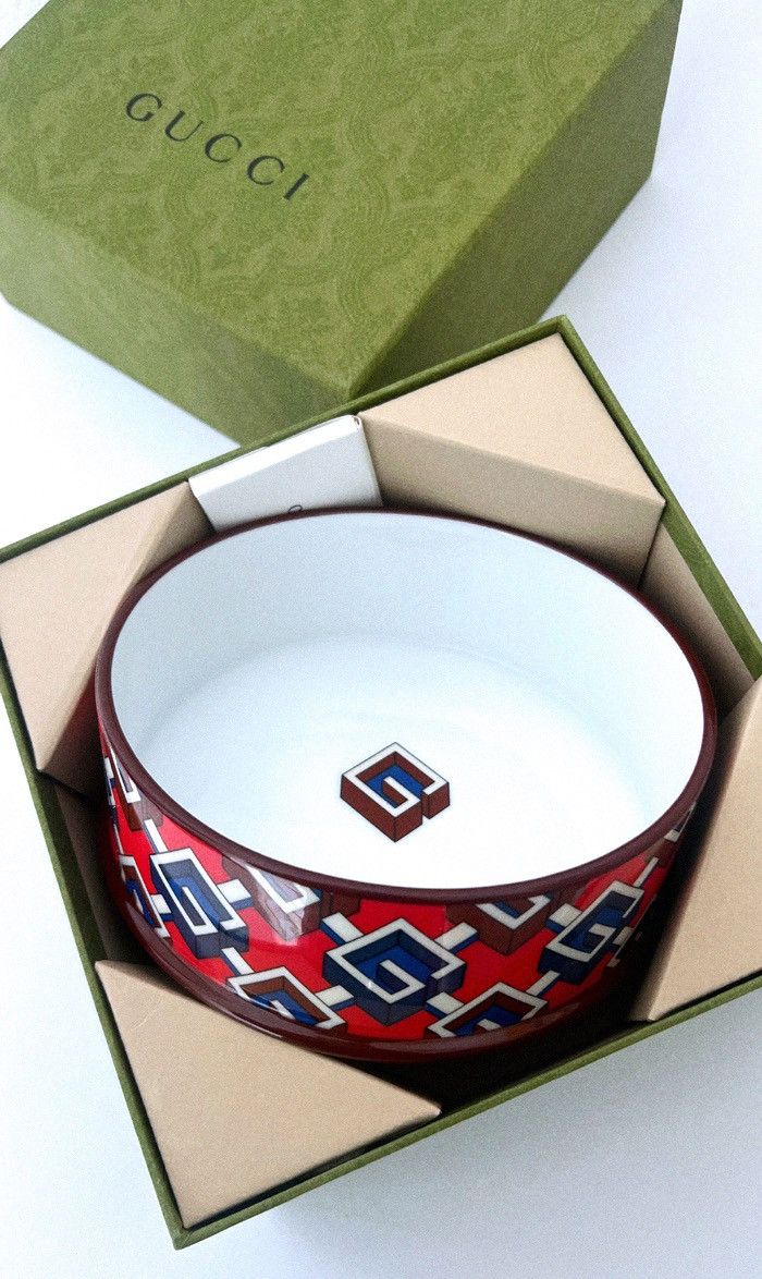 Gucci Gucci Pet Bowl Dog Bowl Geometric Size ONE SIZE - 9 Thumbnail