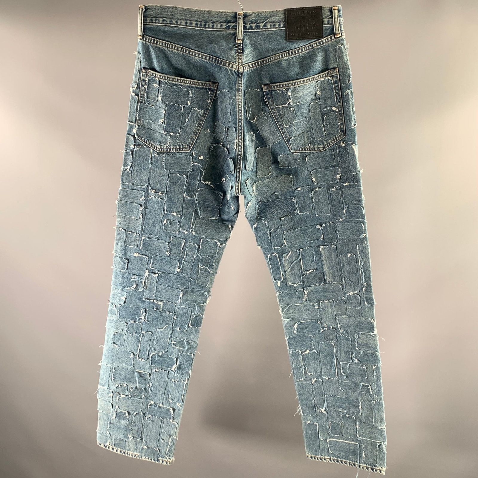 Levi's LEVI'S Size 32 Blue Organic Cotton Patchwork Jeans Size US 32 / EU 48 - 4 Thumbnail
