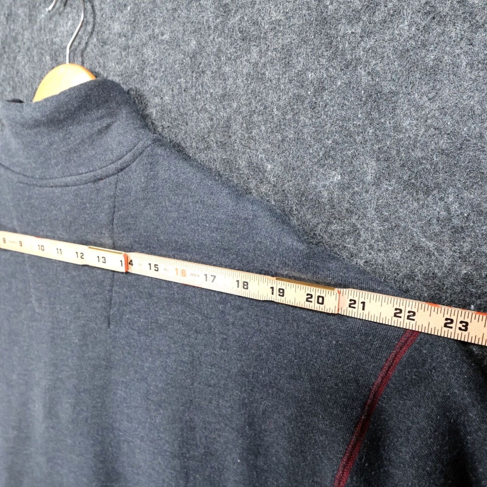 Arrow Arrow Mens XL Gray Pullover Sweater Mock Neck Quarter Zip Contrast Stitching Fleece Lined Casual All Seasons Long Sleeve Regular Fit Size US XL / EU 56 / 4 - 6 Thumbnail