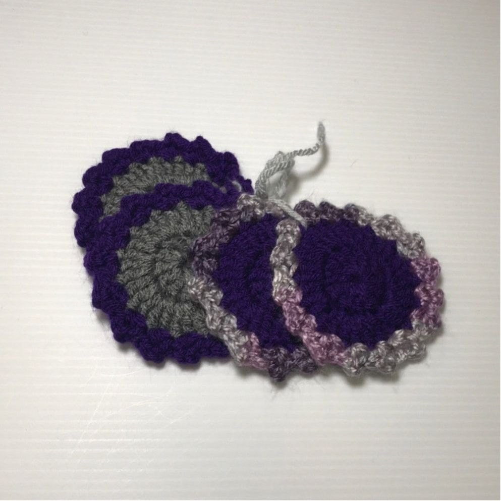 Handmade NWT Handmade Crocheted Facial Scrubbies by Dawny Set of 4 Size ONE SIZE - 1 Thumbnail