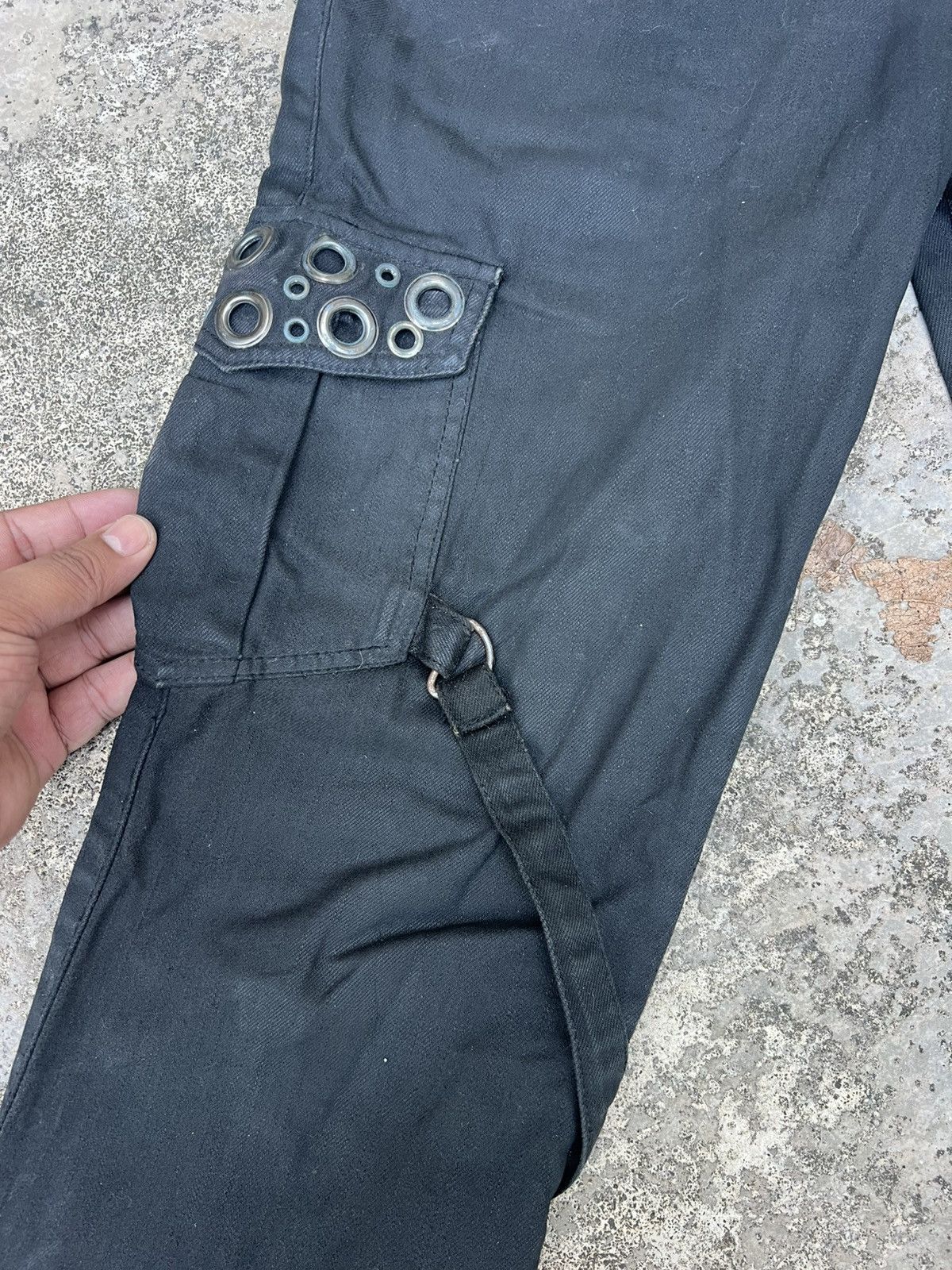 CIVARIZE × If Six Was Nine × KMRii Y2K Civarize Black Flare Cyberpunk Wax Denim Size US 30 / EU 46 - 13 Thumbnail