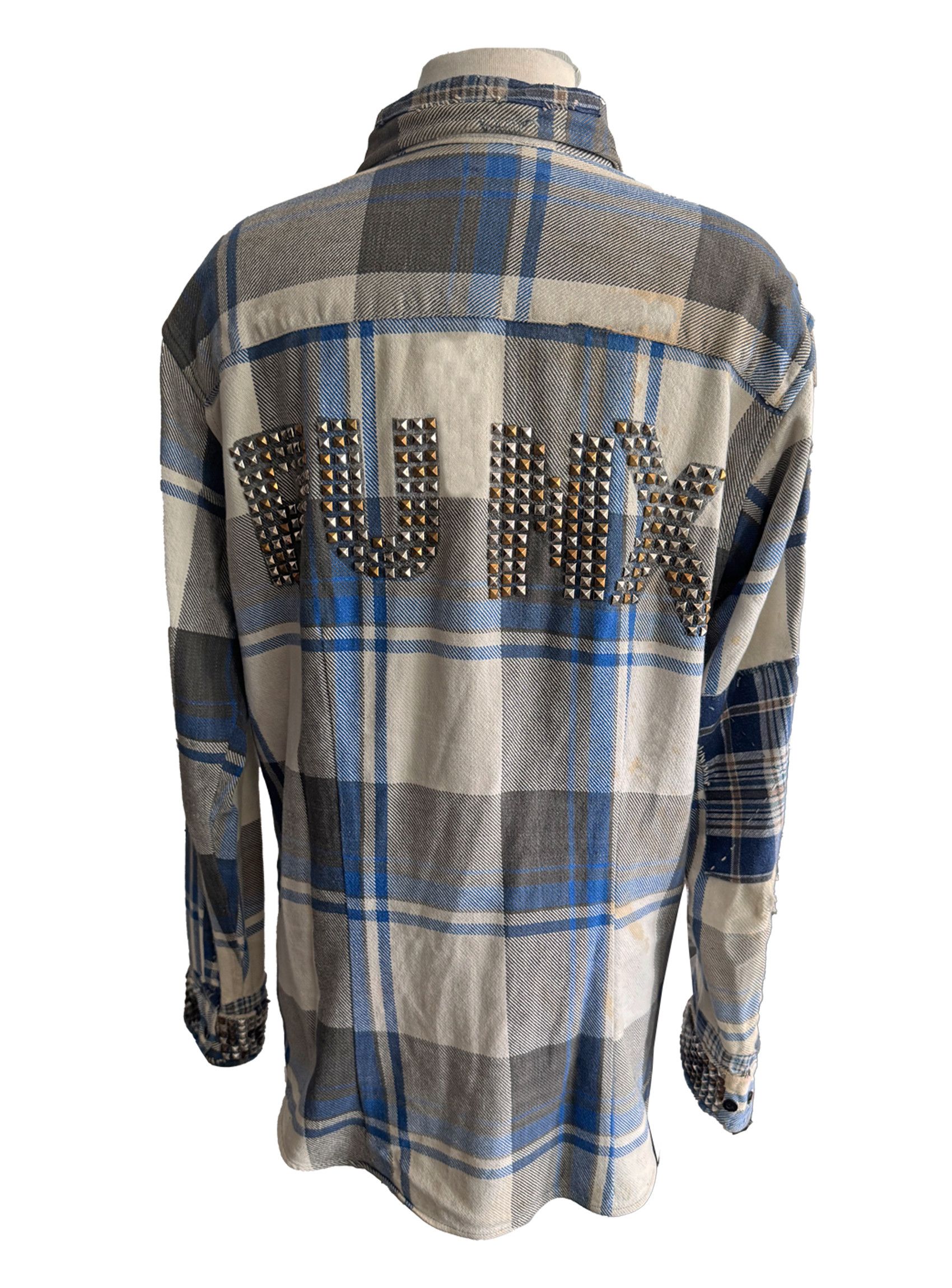 The Great China Wall Vintage GREAT CHINA WALL "PUNK" BLUE PLAID SHIRT Size US M / EU 48-50 / 2 - 3 Thumbnail