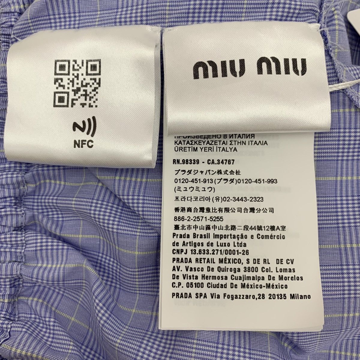 Miu Miu Miu Miu Blue Lace Monogram Embroidered Cotton Shirt Size S / US 4 / IT 40 - 6 Thumbnail