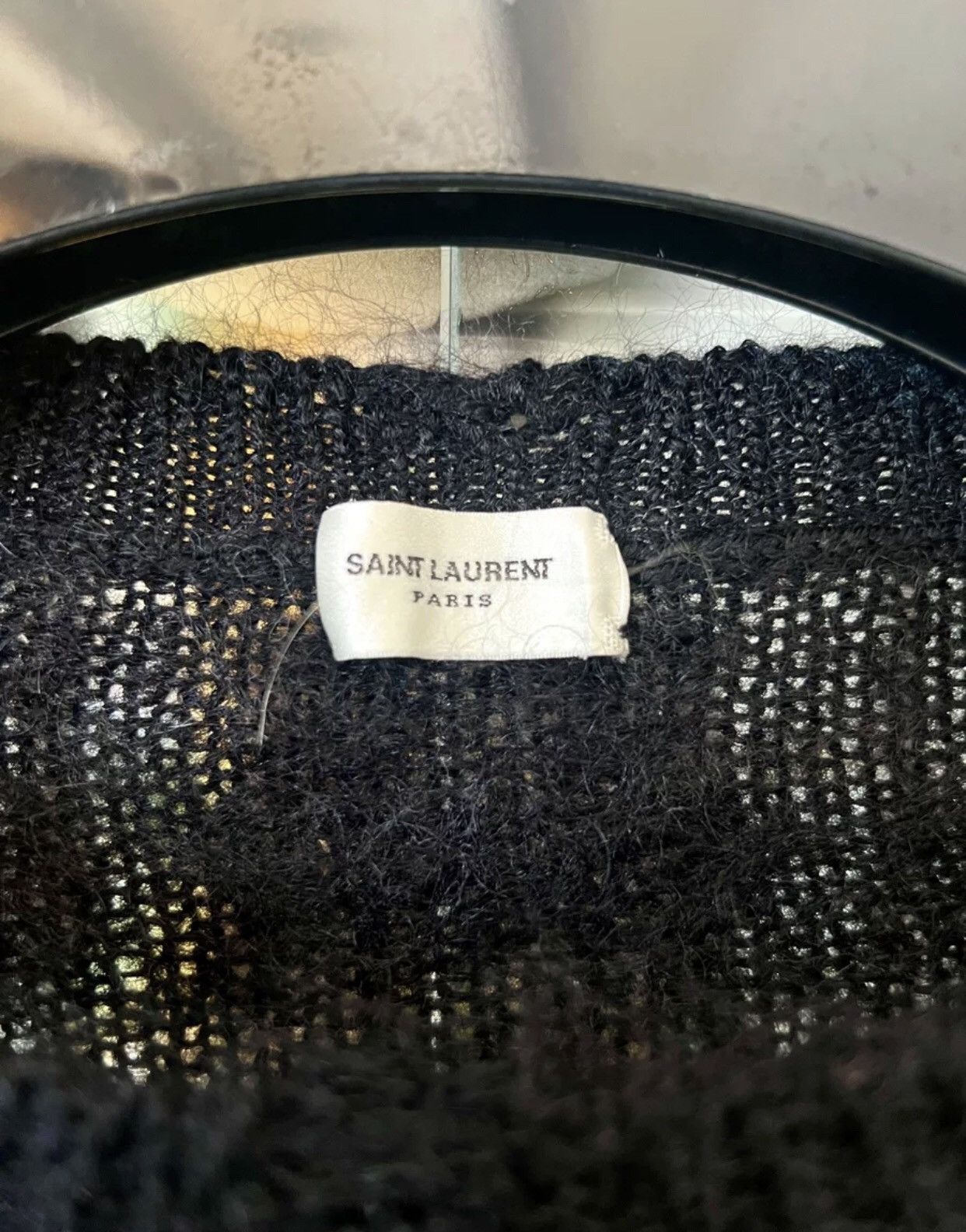 Saint Laurent Paris × Yves Saint Laurent Saint laurent 22fw Playboy Black and White Sweater Size US L / EU 52-54 / 3 - 3 Thumbnail