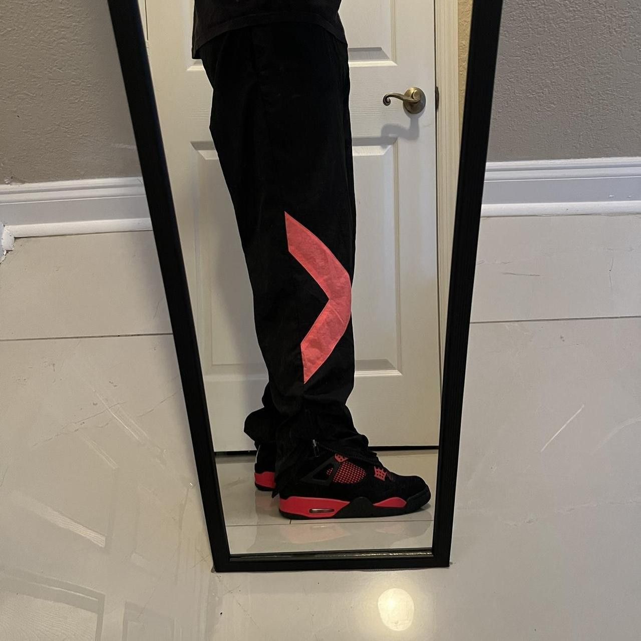 Vintage Vintage Y2K/2000s Baggy Black Striped Essential Track Pants! Size US 34 / EU 50 - 1 Thumbnail