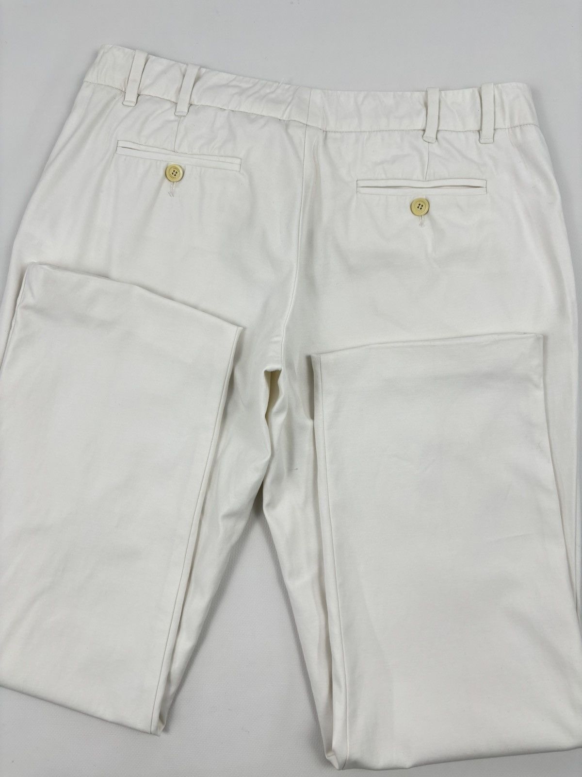 Gucci Rare Y2K TOM FORD Era Archive ITALY Off-White Straight Zip Pocket Pants Trousers Size 27" / US 4 / IT 40 - 11 Thumbnail