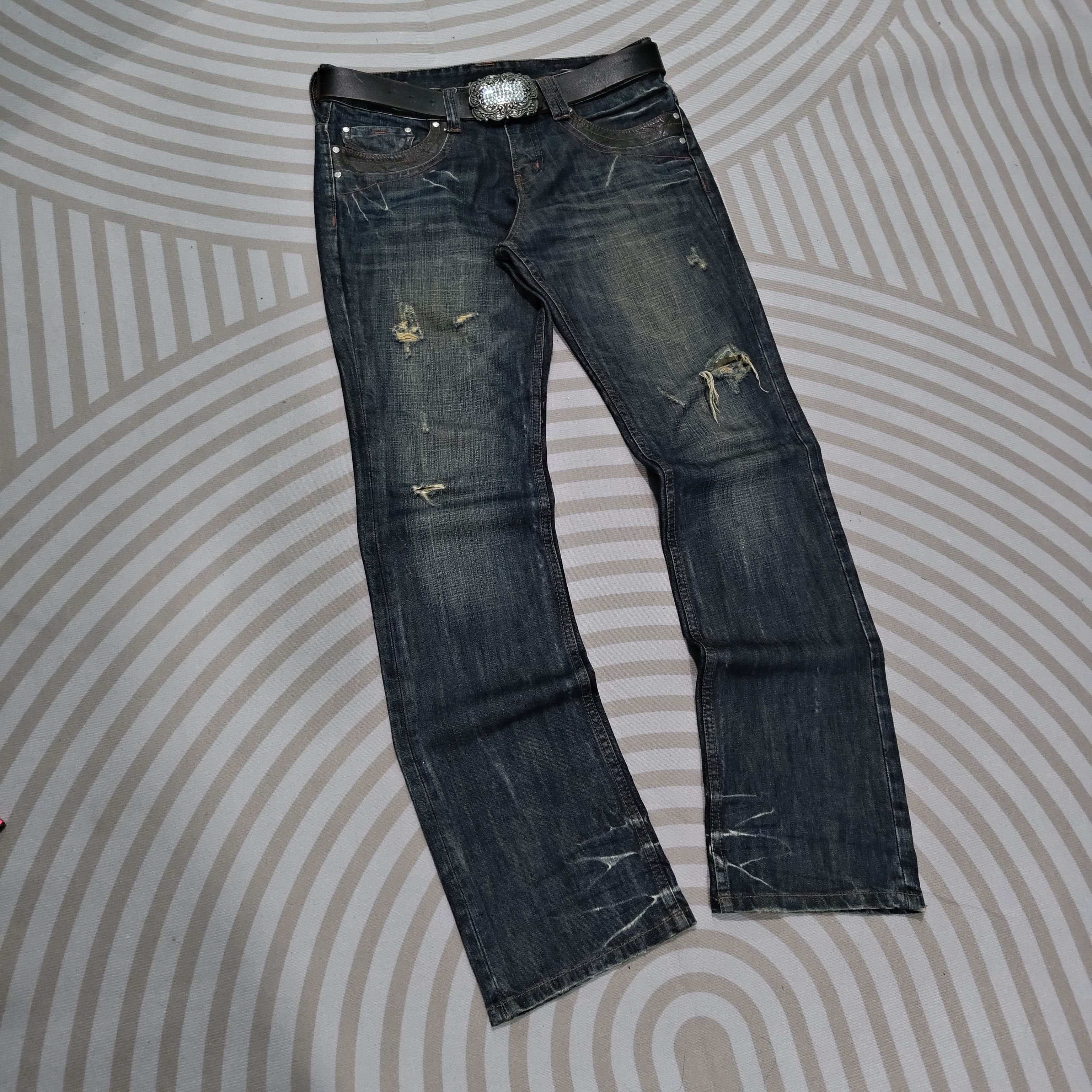 Art Comes First Japanese Brand Back Number Jeans Size US 32 / EU 48 - 2 Thumbnail