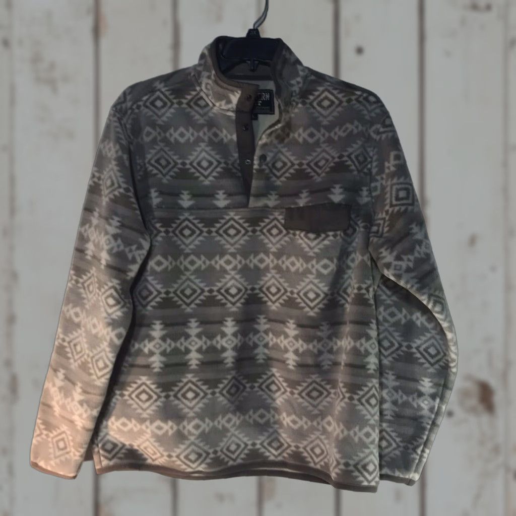 Vintage Southern Grit Fleece Jacket Womens Size L Aztec Geometric Casual Winter Breathable Size L / US 10 / IT 46 - 1 Thumbnail