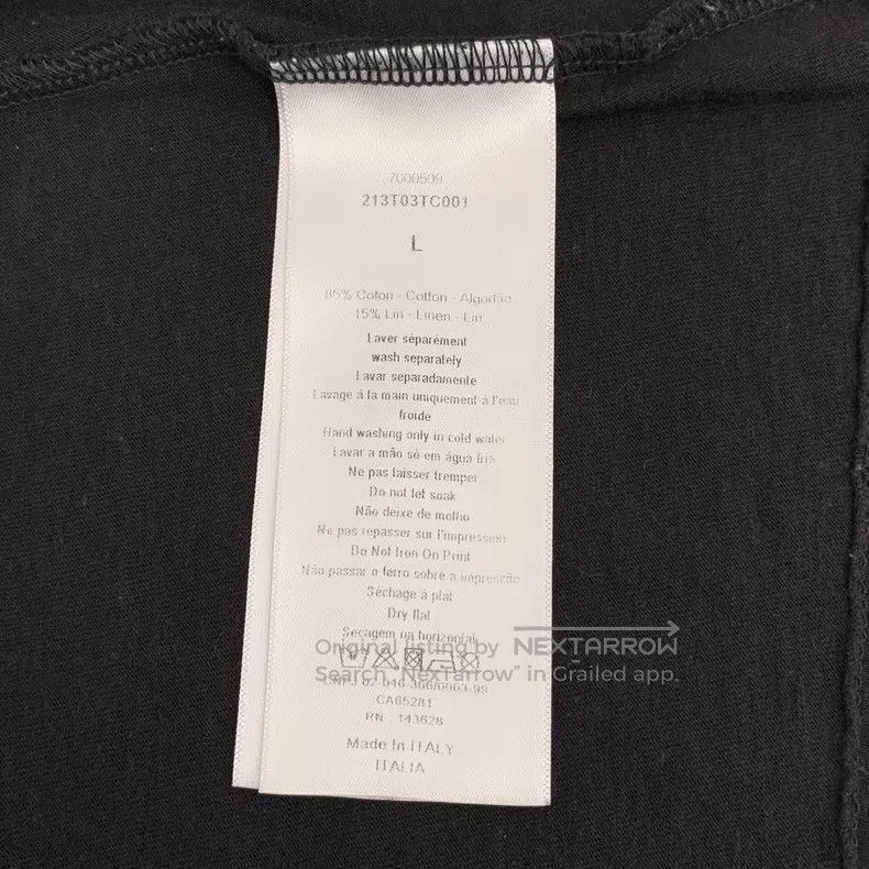 Dior Dior Black logo letter print cotton round-neck short-sleev Size L / US 10 / IT 46 - 6 Thumbnail