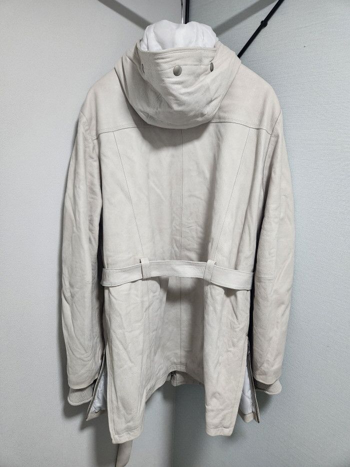 Giorgio Brato Giorgio Brato Brushed Calf Leather hooded Jacket Size M / US 6-8 / IT 42-44 - 7 Thumbnail