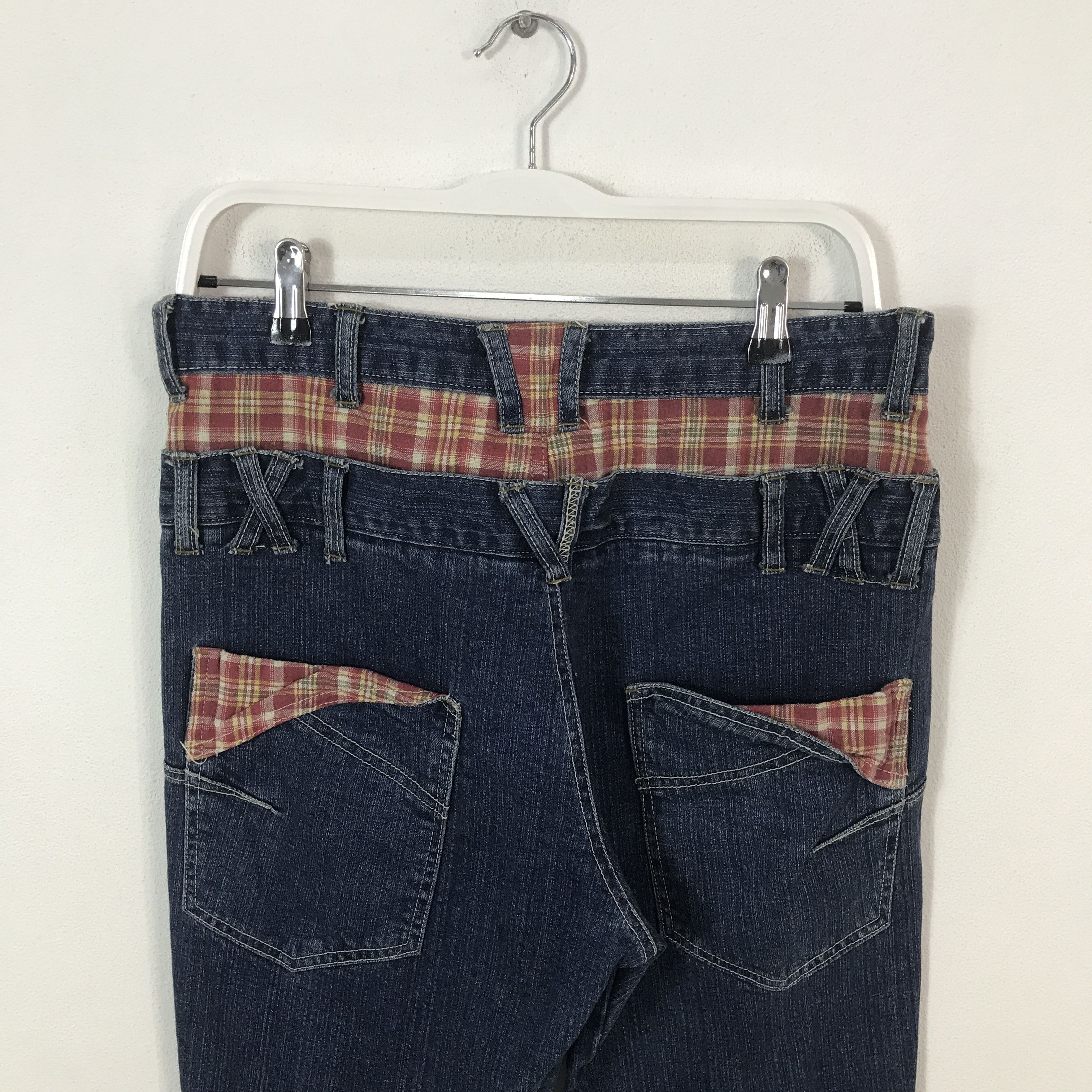 Japanese Brand Double waist design contno. denim Pants Size US 30 / EU 46 - 5 Thumbnail