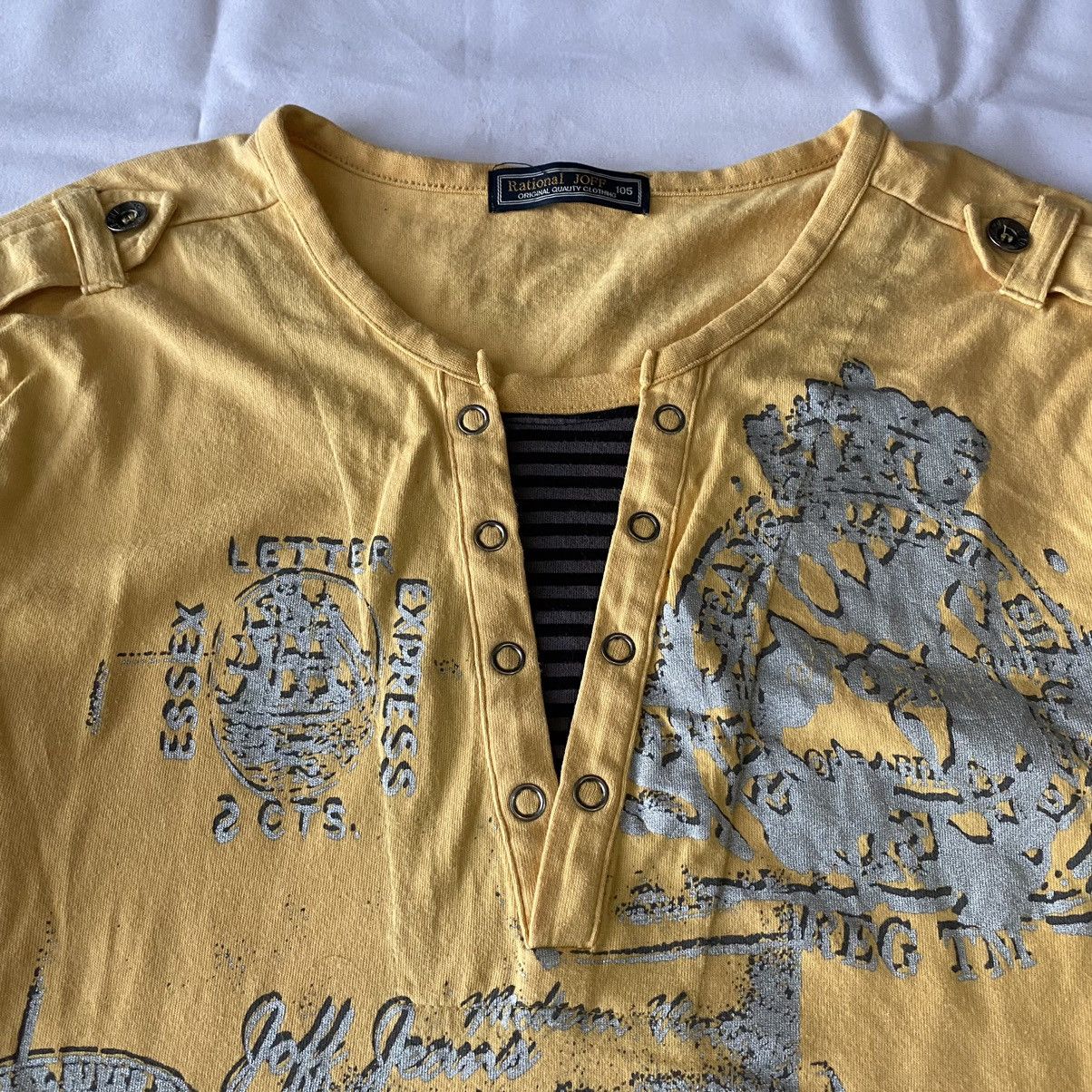Beauty Beast × If Six Was Nine × Japanese Brand Japanese Letter Express Poem Double Layer Long Sleeve Size US XL / EU 56 / 4 - 8 Thumbnail