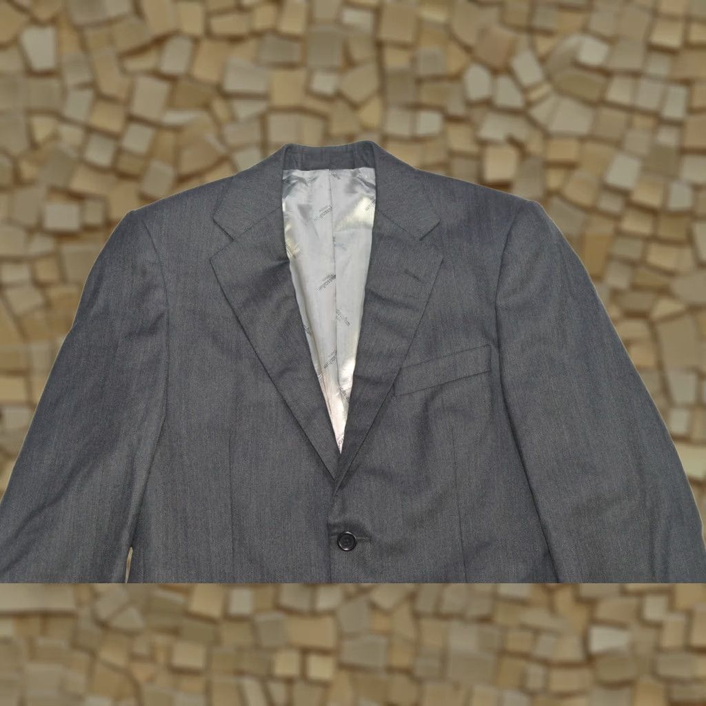 Aquascutum Aquascutum London Wool Herringbone 2-Button Blazer Made in Portugal Size 38R Gray Mens Blazer Wool Herringbone London 90s Theme 2-Button Blazer Mens Size 38R - 1 Thumbnail