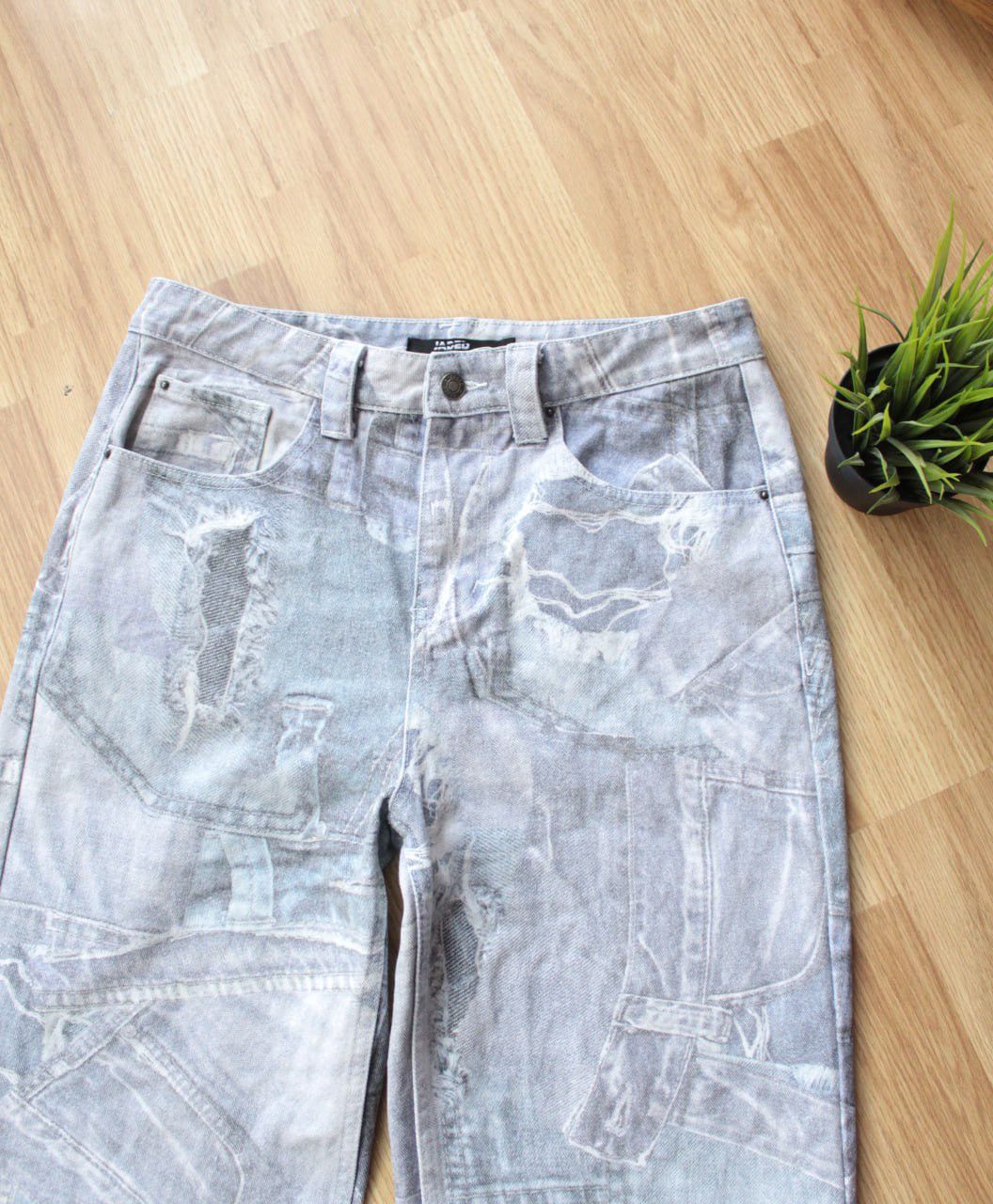 Jaded London 🔥 Jaded London Skate Fit Graphic Distressed Pants Denim Y2K Size US 32 / EU 48 - 4 Thumbnail