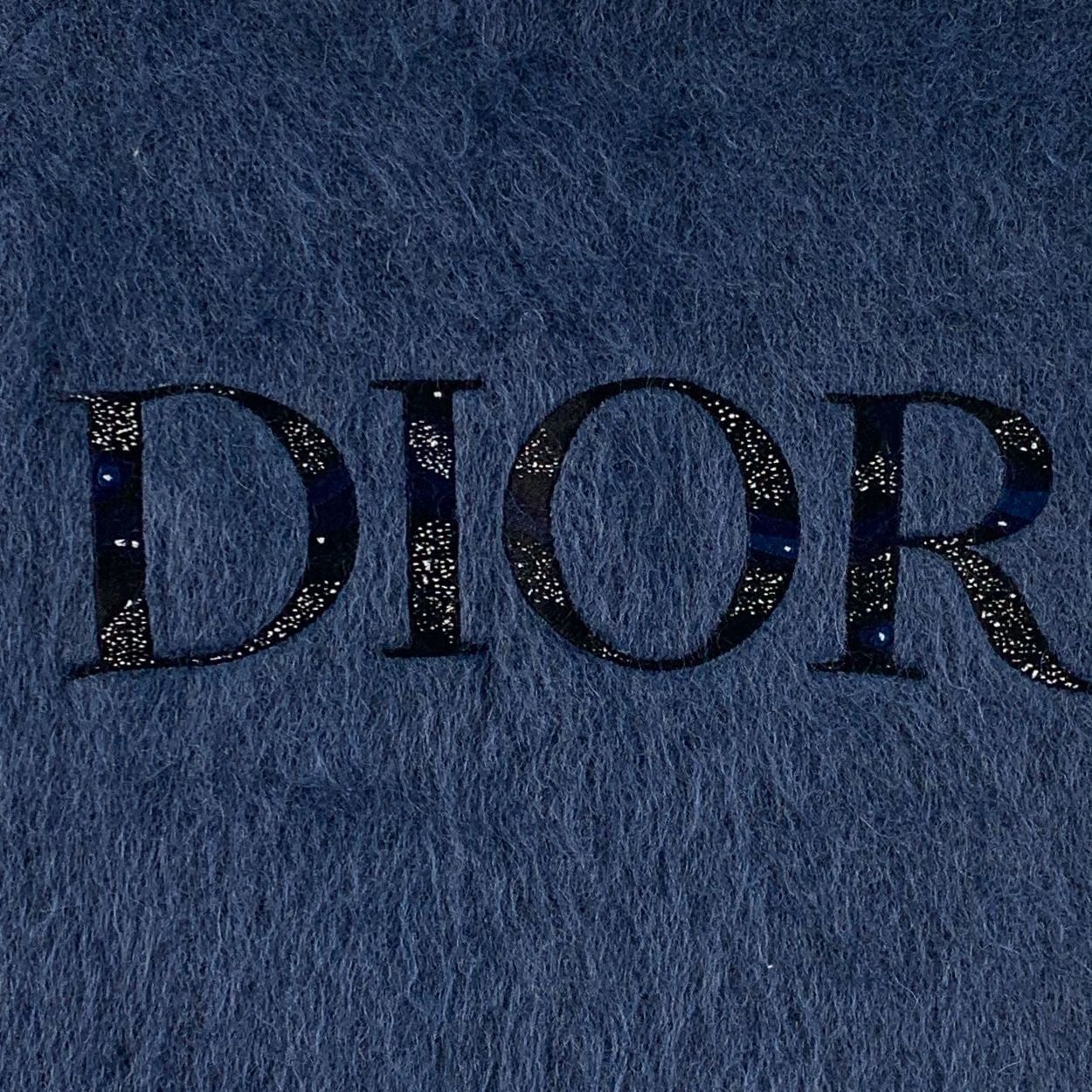Dior Christian Dior Dark Blue Mohair V-Neck Embroidered Long-Slee Size S / US 4 / IT 40 - 5 Thumbnail