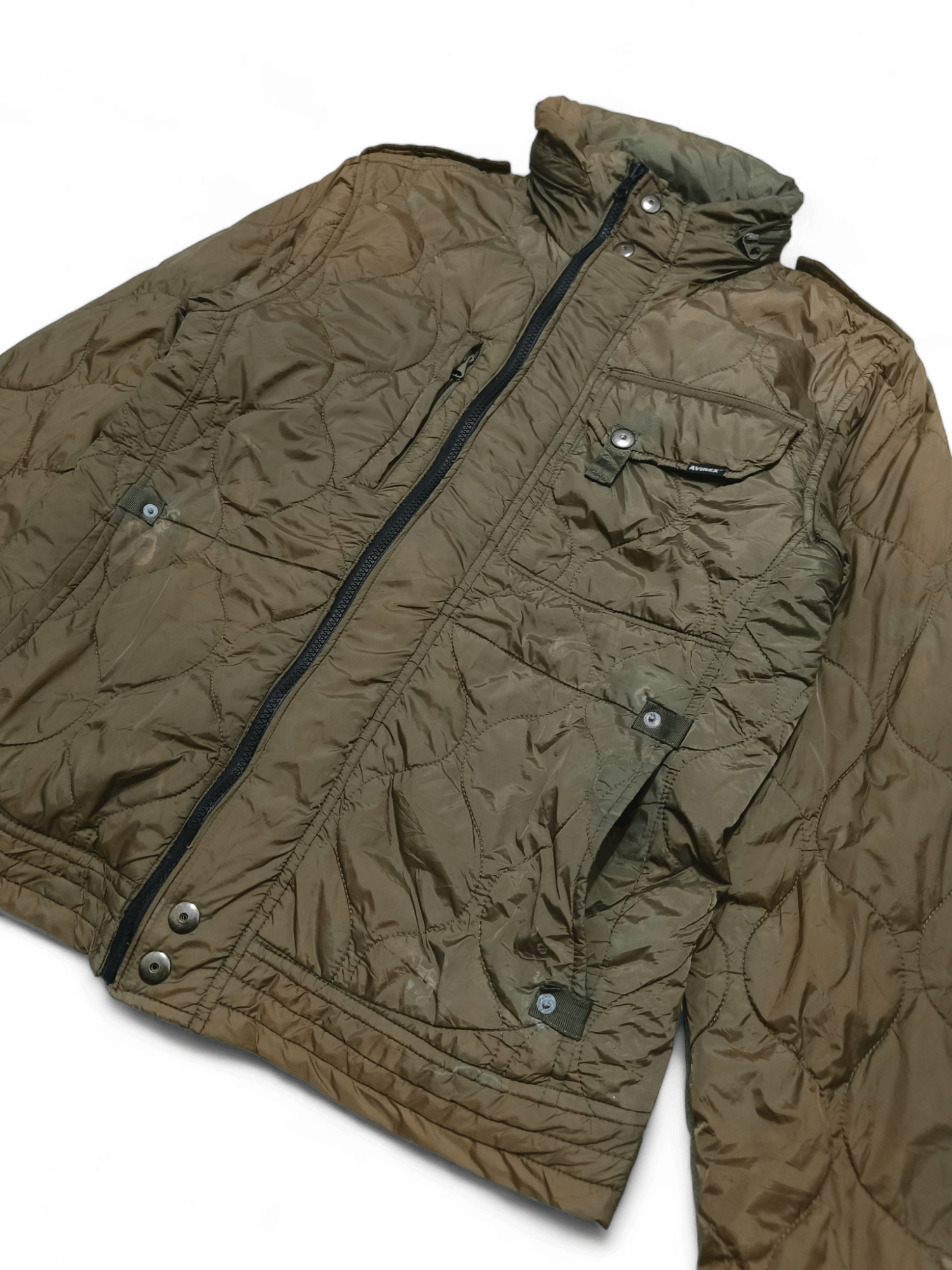 Avirex Vintage Avirex Military USA Natural Sun Faded Flight Jacket Size US L / EU 52-54 / 3 - 5 Thumbnail