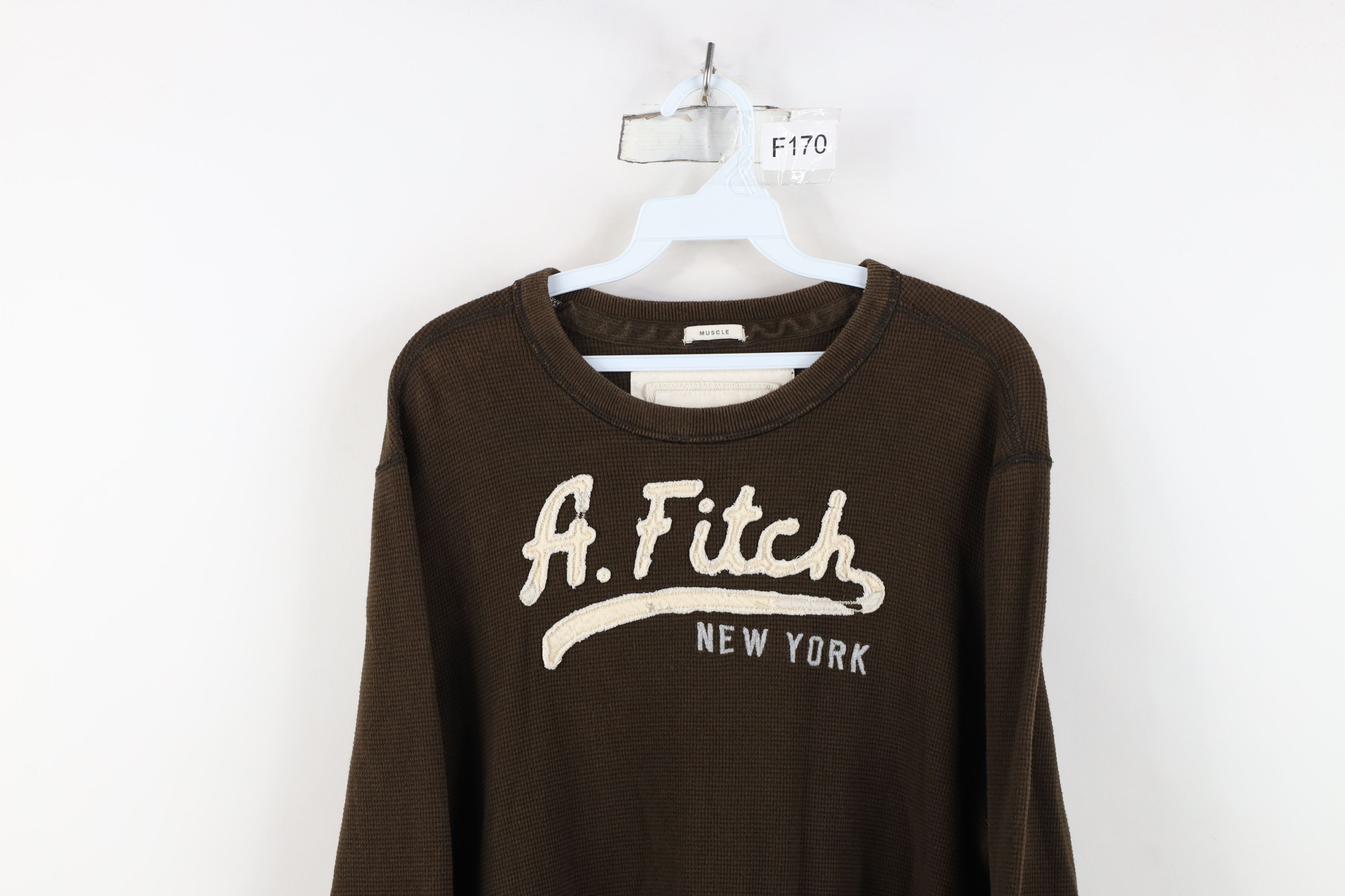 Abercrombie & Fitch Vintage Abercrombie & Fitch Waffle Knit Long Sleeve T-Shirt Size US XL / EU 56 / 4 - 2 Thumbnail