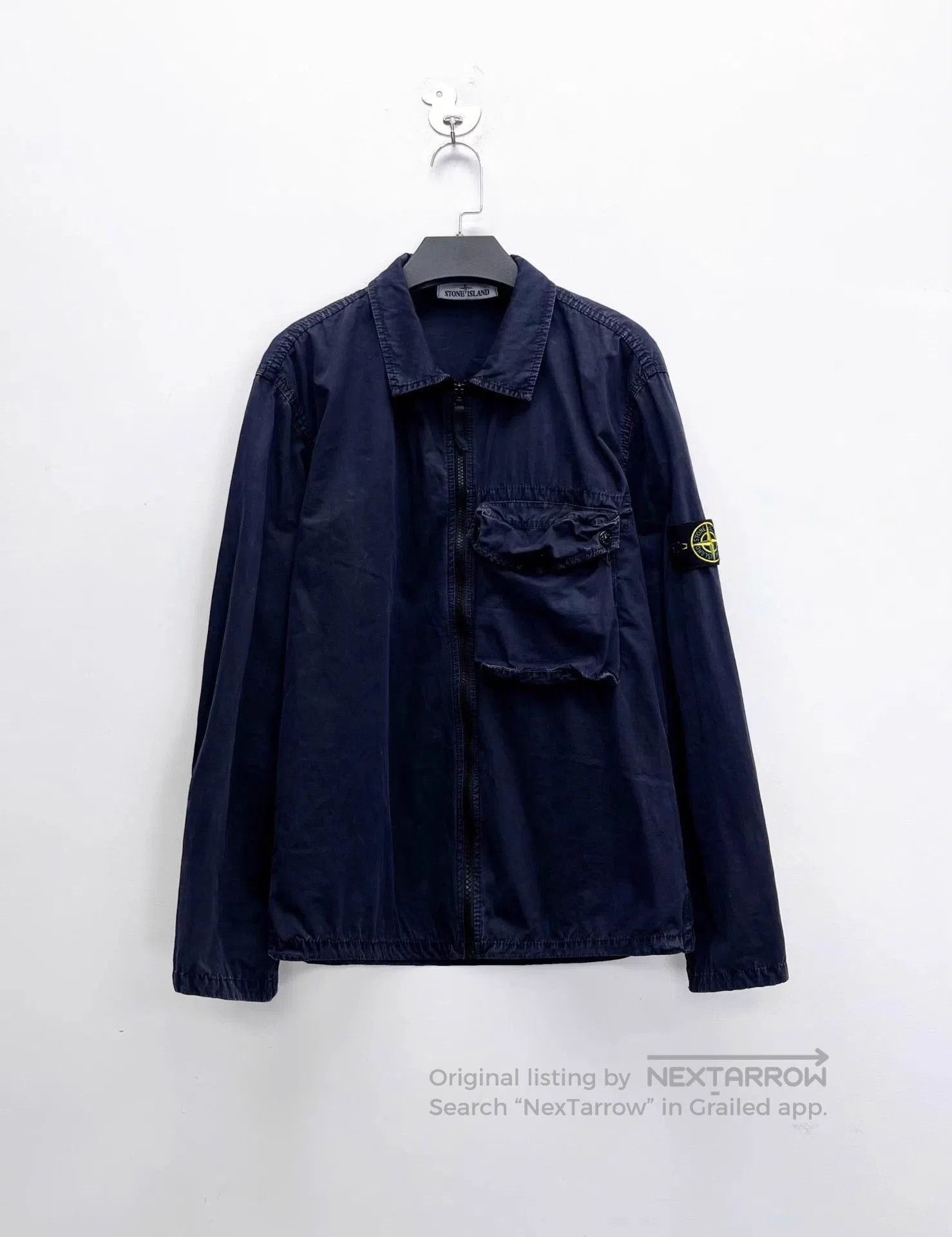 Stone Island Blue Zip-Front Long Sleeve Jacket. Size US L / EU 52-54 / 3 - 1 Thumbnail