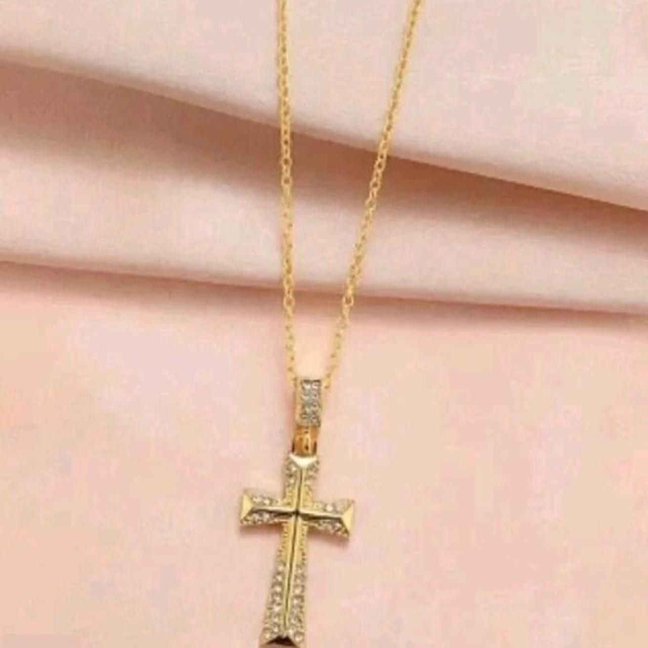 Other Gold plated cross pendant necklace Size ONE SIZE - 3 Thumbnail