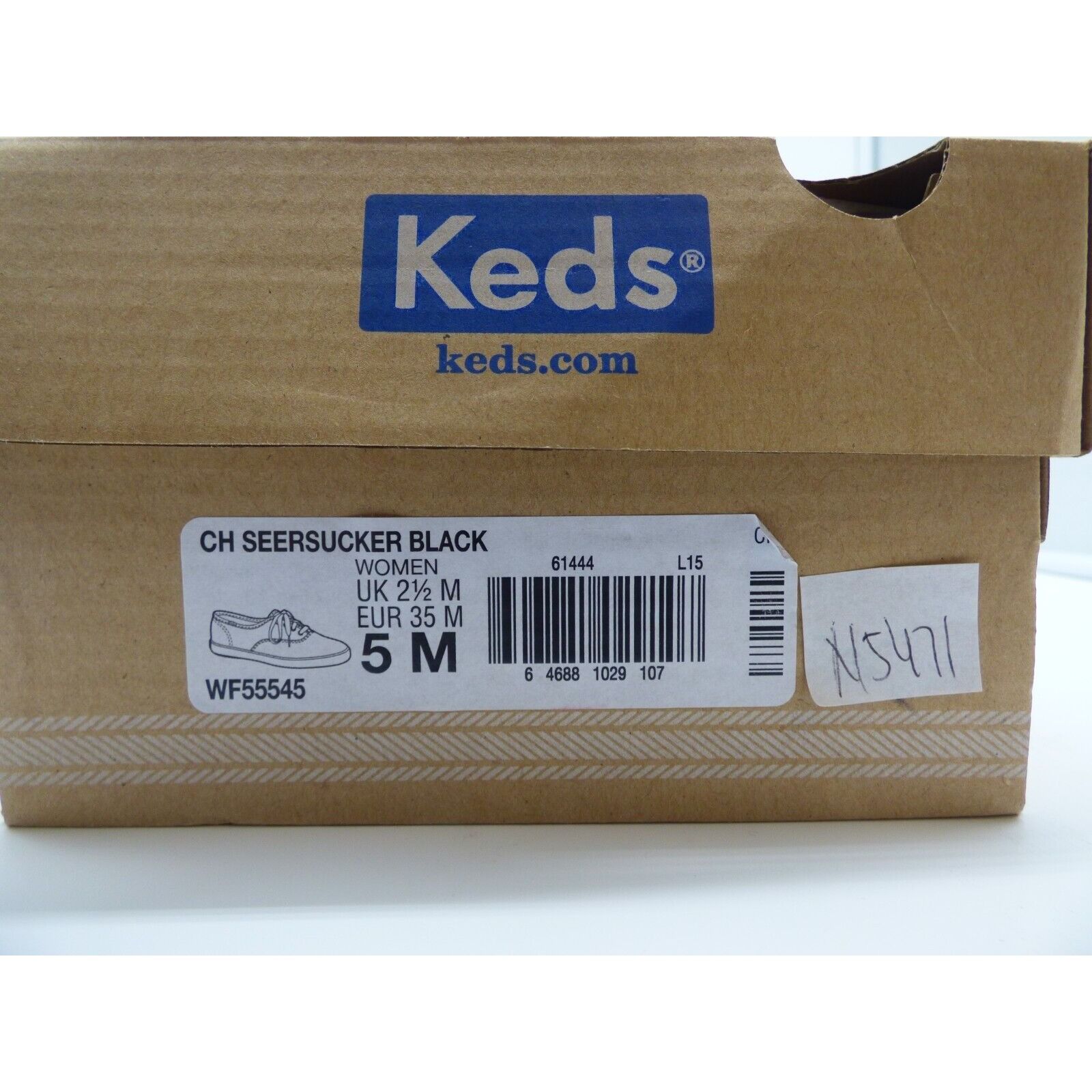 Keds Keds Champion Seersucker Sneaker, Black, US 5, M Size US 5 / IT 35 - 6 Thumbnail