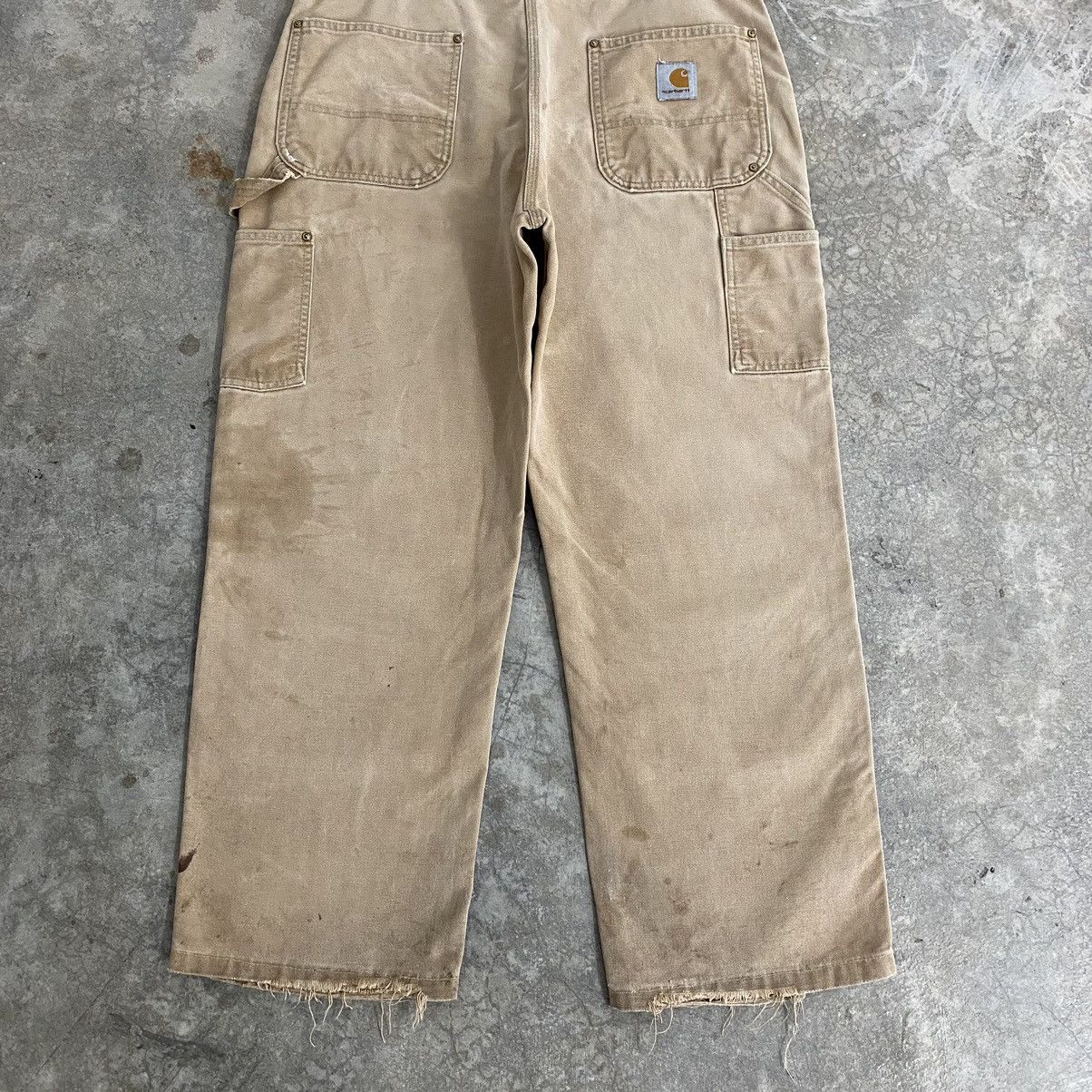 Carhartt Vintage Carhartt Double Knee Faded Tan Carpenter Pants Size US 35 - 18 Thumbnail