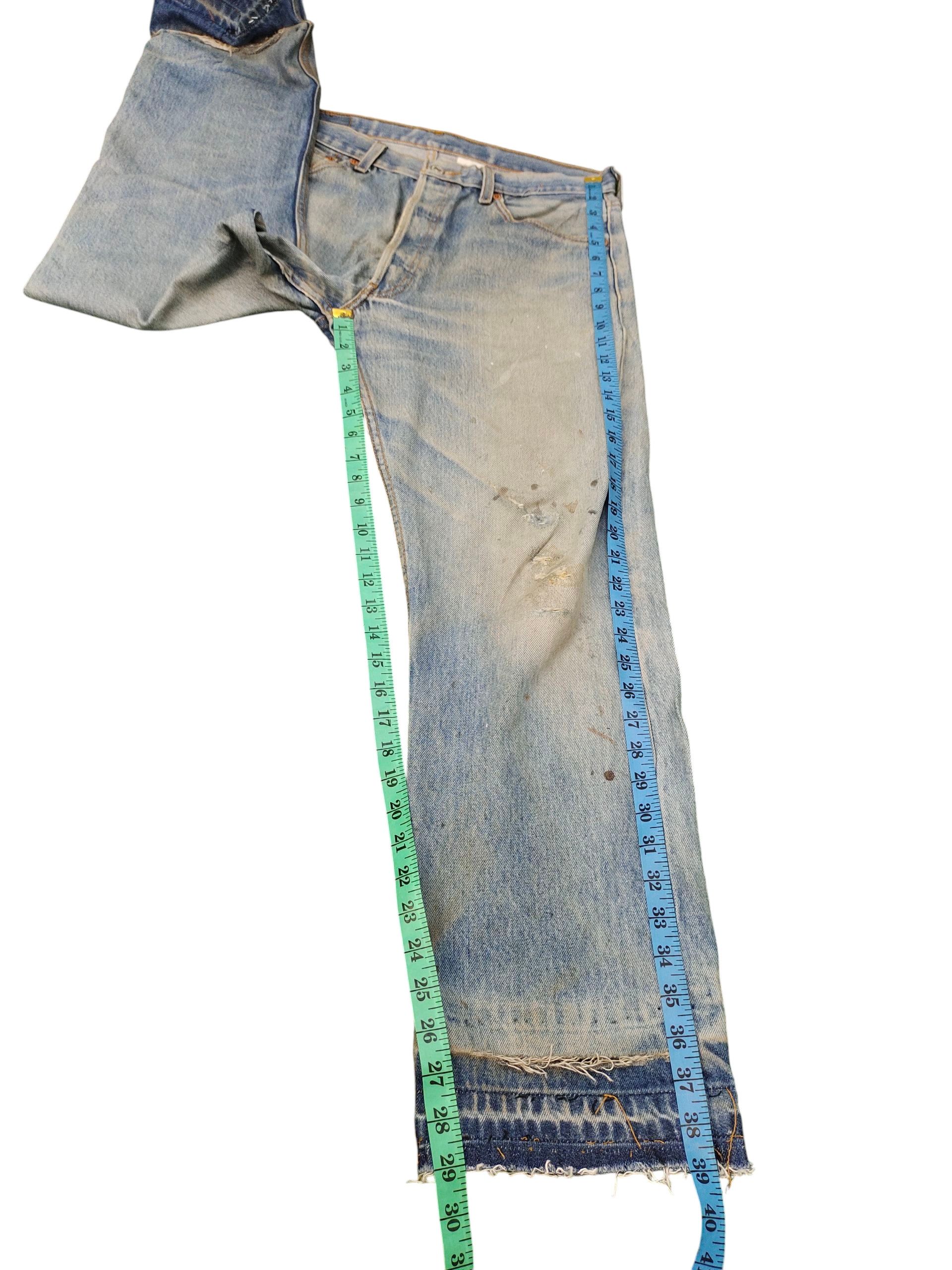 Levi's Vintage Levis 501XX Clawmark Distress Faded Denim Jeans Size US 34 / EU 50 - 11 Thumbnail