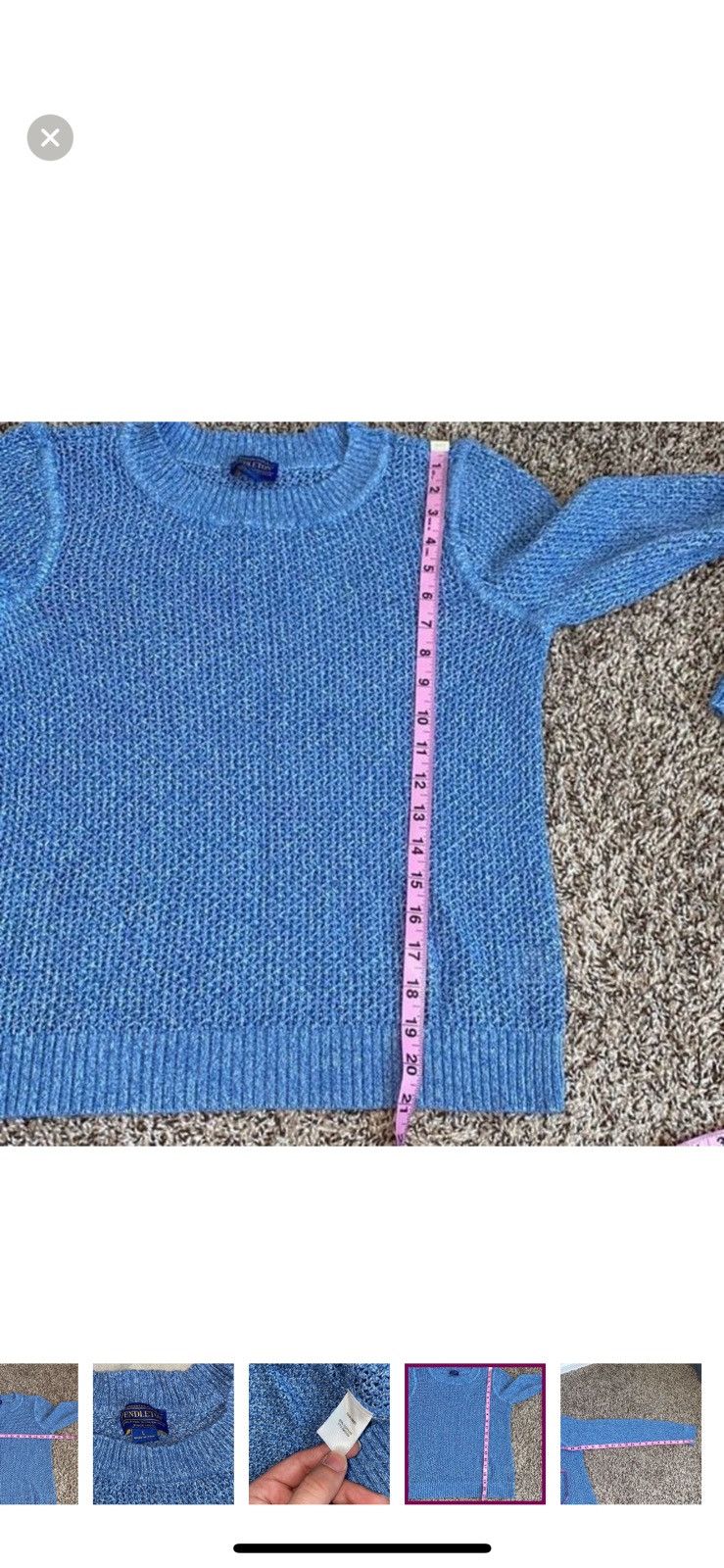 Pendleton Pendleton large blue crewneck knit sweater Size L / US 10 / IT 46 - 6 Thumbnail