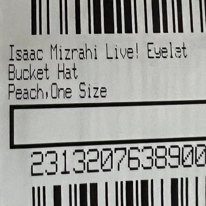 Other Isaac Mizrahi Live! Eyelet Bucket Hat Peach, One Size Size ONE SIZE - 8 Thumbnail