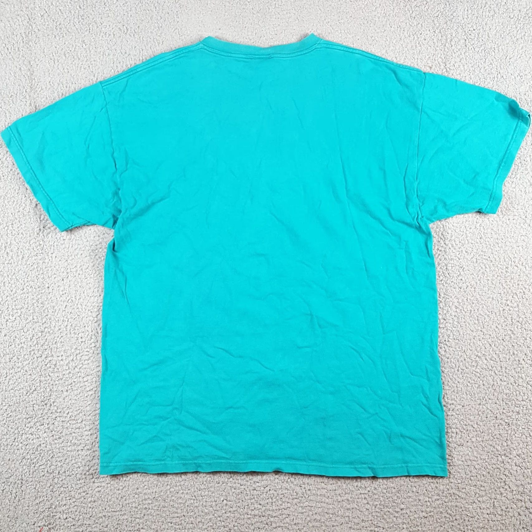 Fruit Of The Loom VINTAGE Fruit of the Loom T-Shirt Teal Aloha Hawaiian Flower Tee XL Men 90s Beach Tropical Retro Vintage Floral 90s 00s Shirt Mens Size US XL / EU 56 / 4 - 4 Thumbnail