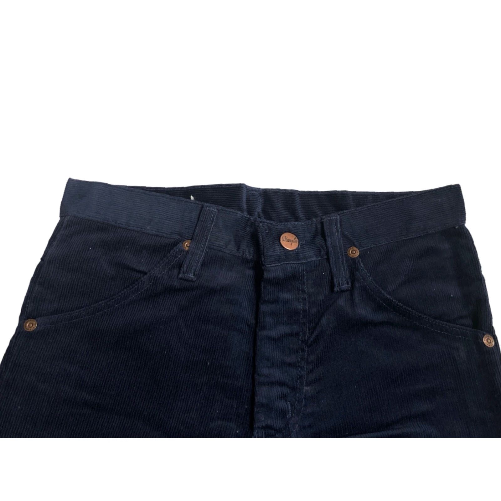 Wrangler VINTAGE Wrangler Corduroy Straight Leg Pants Men 27x30 Deadstock NWT Navy 70s Size US 27 - 7 Thumbnail